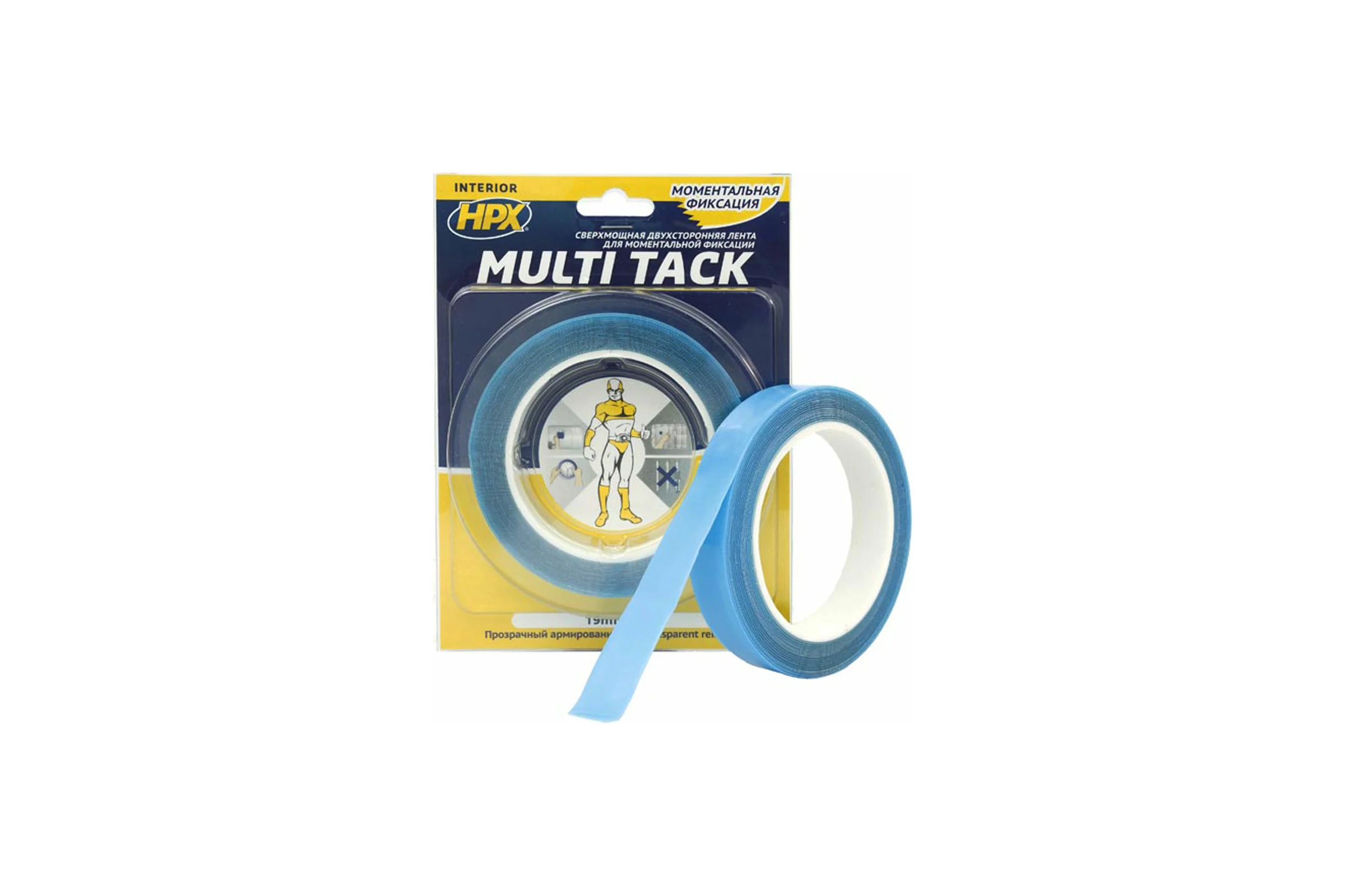 Двухсторонняя лента HPX MTT1905 MULTI TACK, 19 мм х 5 м, прозрачная 5425014228748