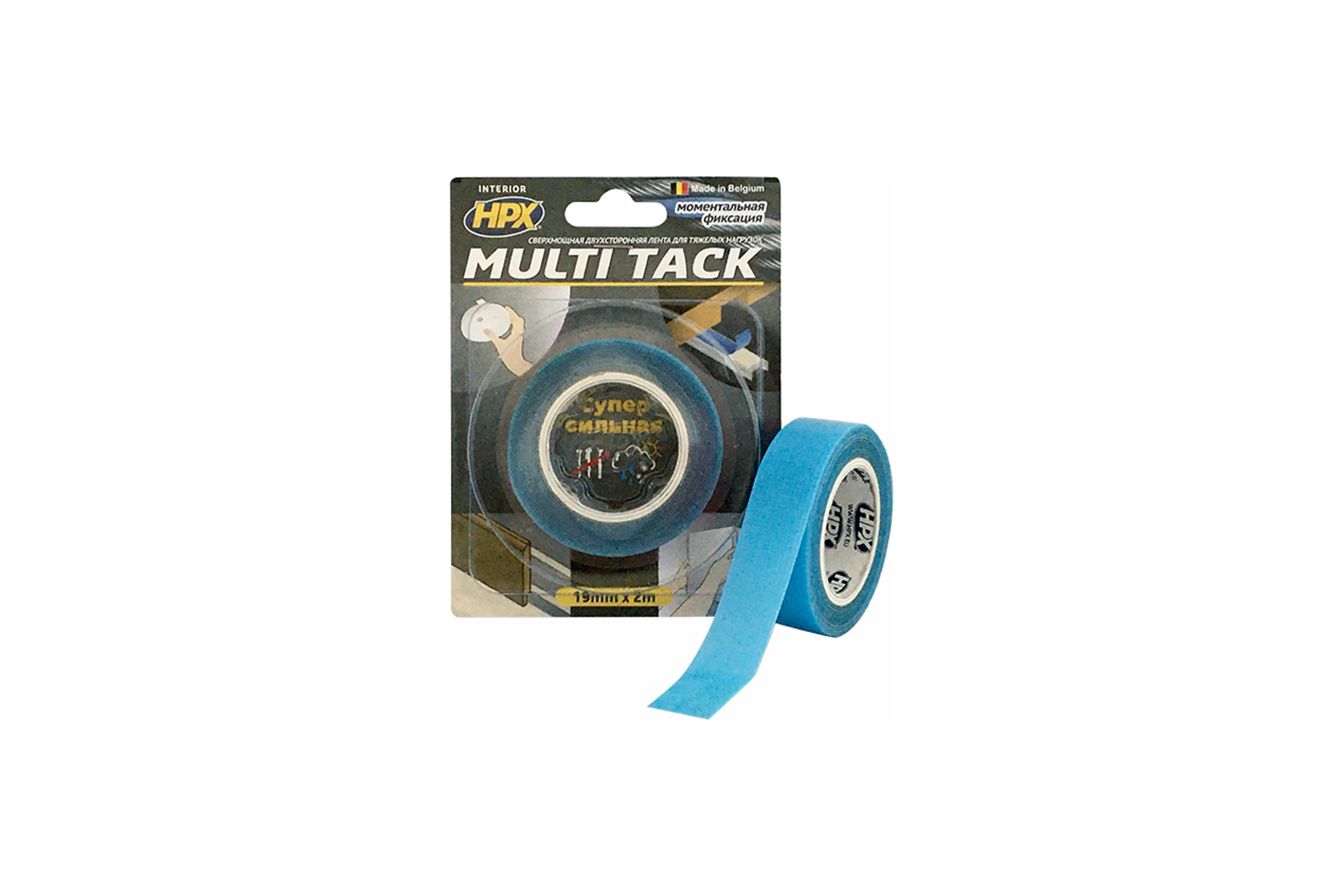 Двухсторонняя лента HPX MTT1902 MULTI TACK, 19 мм х 2 м, прозрачная 4820219500315