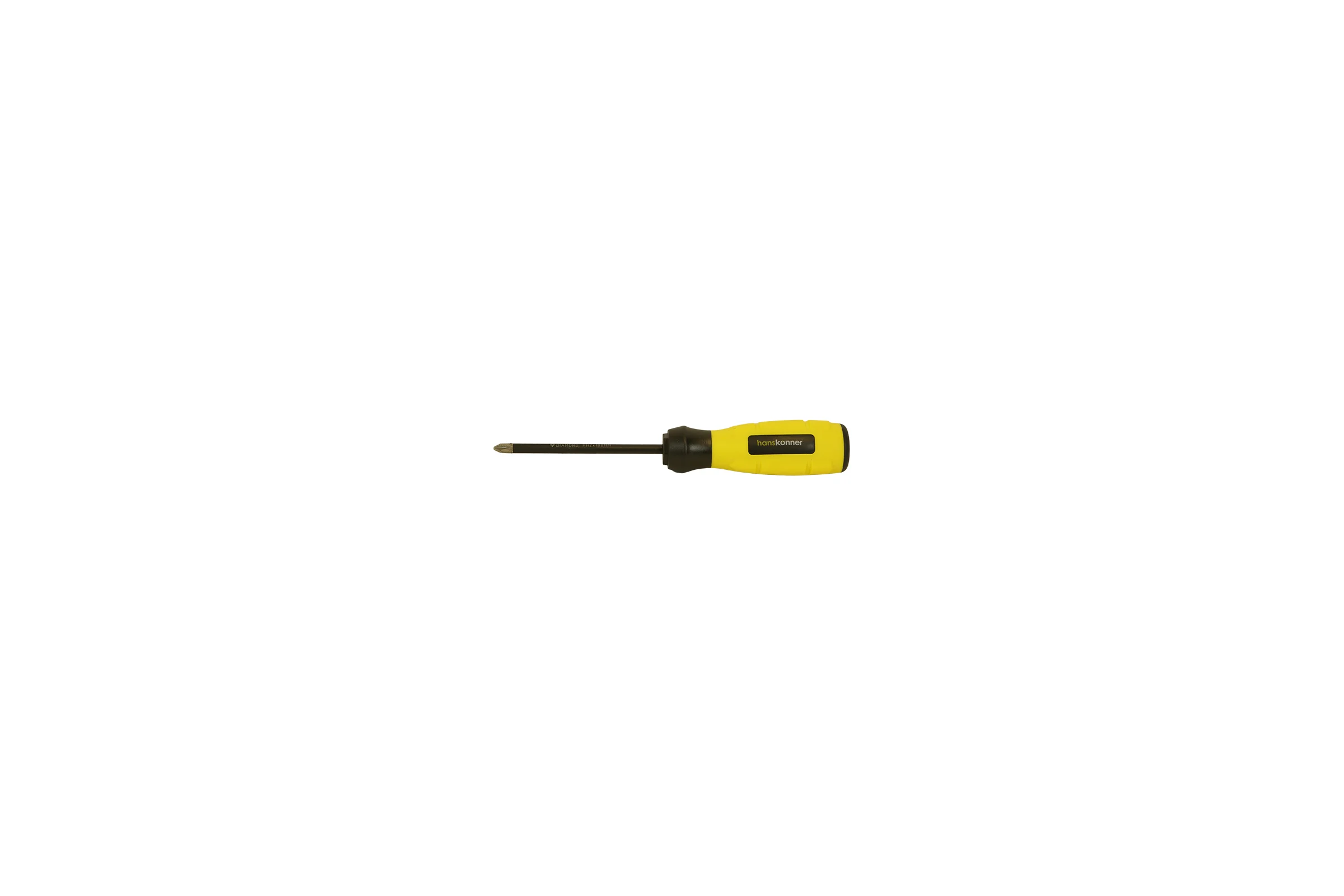 Крестовая отвертка Hanskonner 2x100 алмазный наконечник, твердость 59 HRC, S2 HK1040-16-PH2-100