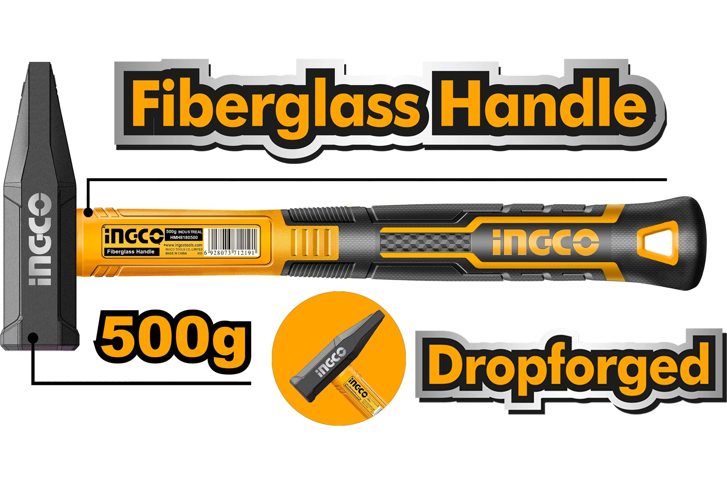 Слесарный молоток INGCO 500 г HMH8180500