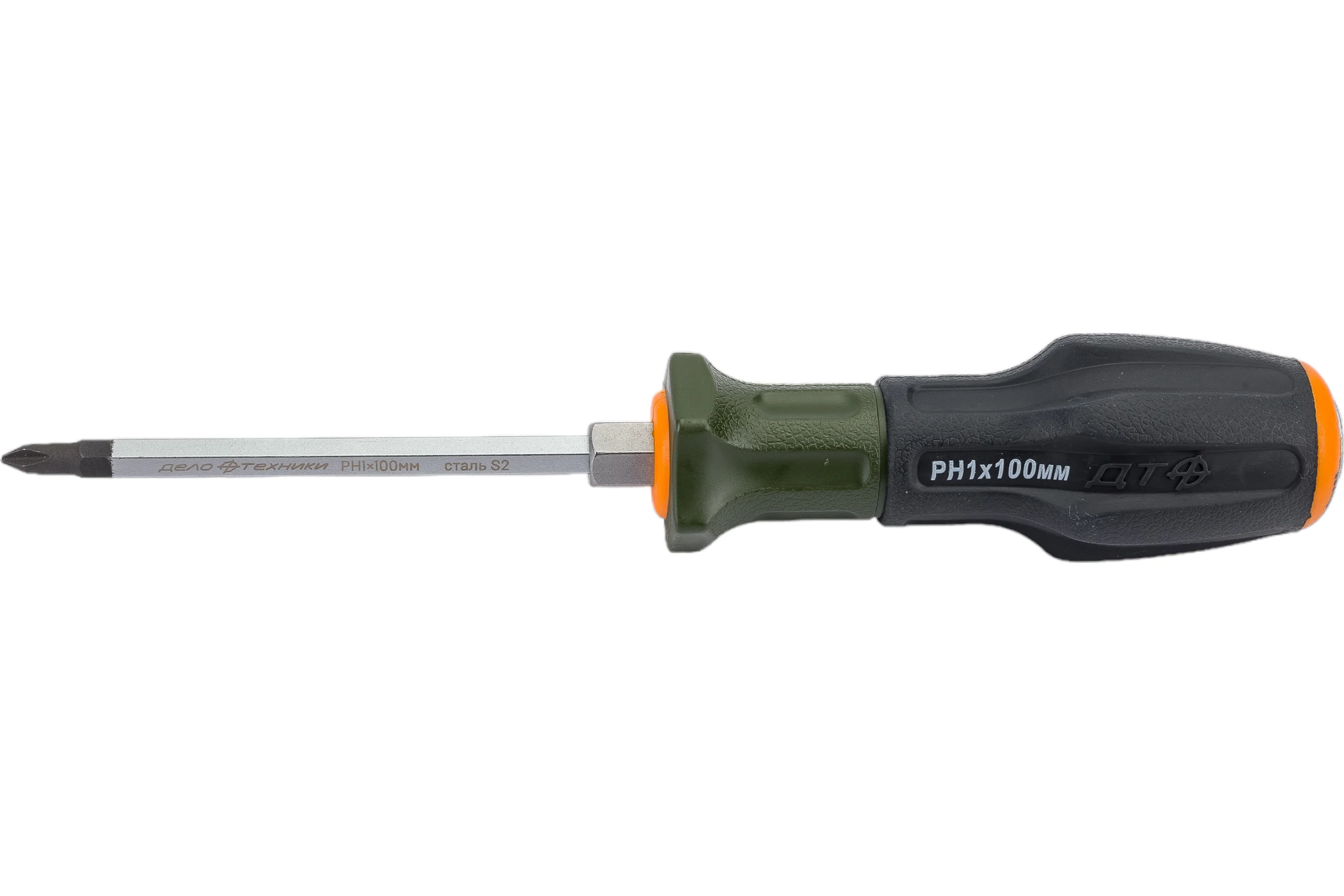 Усиленная отвертка Дело Техники крестовая PH1×100мм 742014