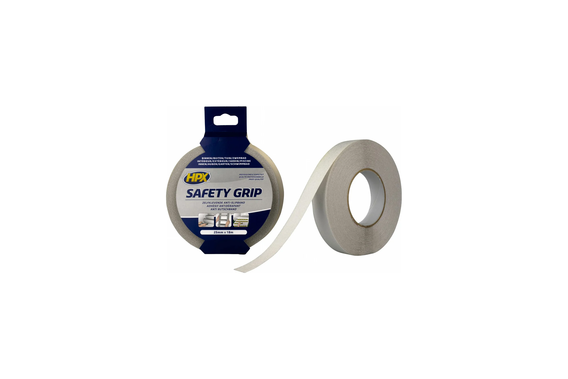 Лента безопасности HPX SC2518 SAFETY GRIP 25 мм х 18 м, белая 5425014225020