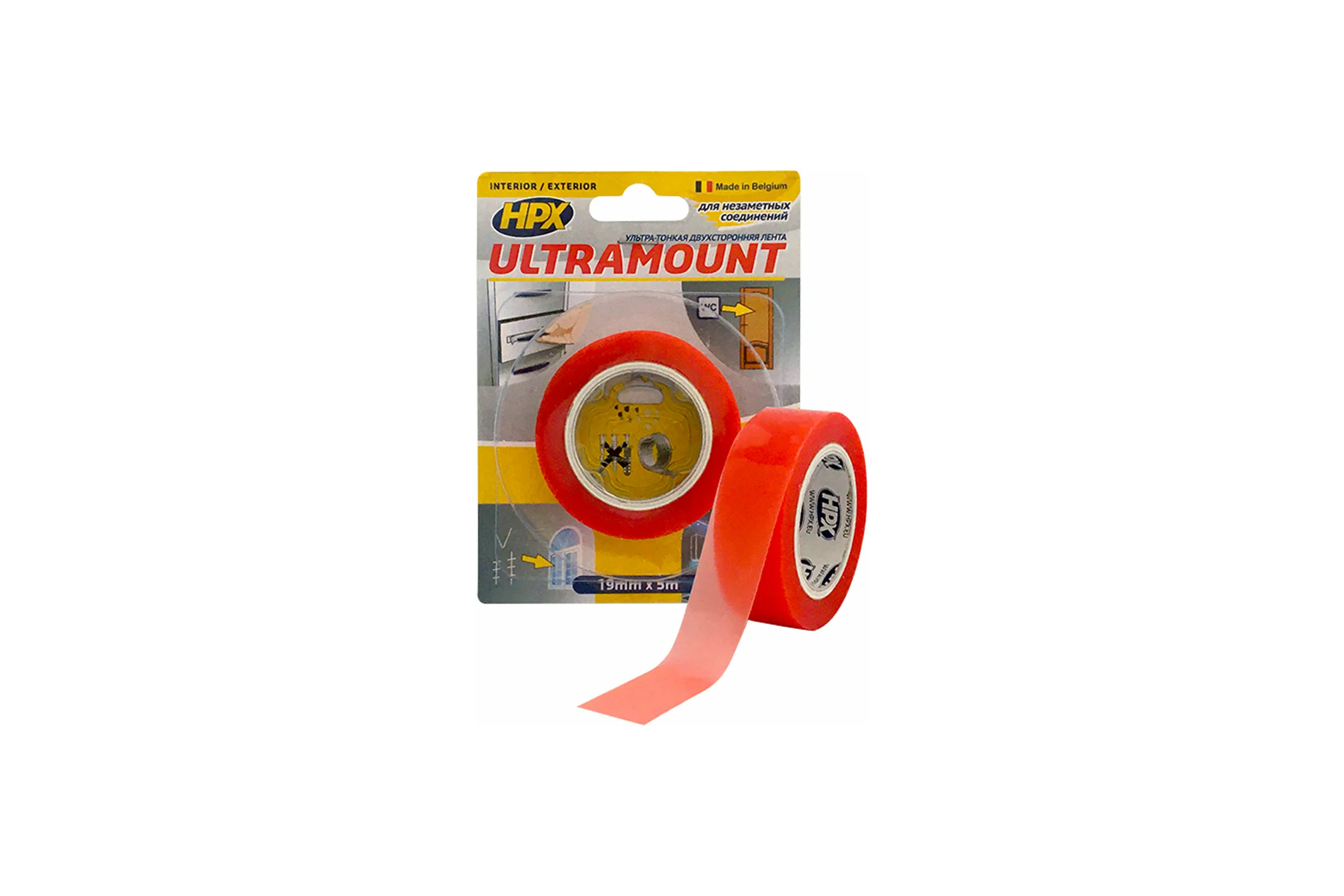 Двухсторонняя лента HPX UM1905 ULTRA MOUNT 19 мм х 5 м, прозрачная 4820219500346