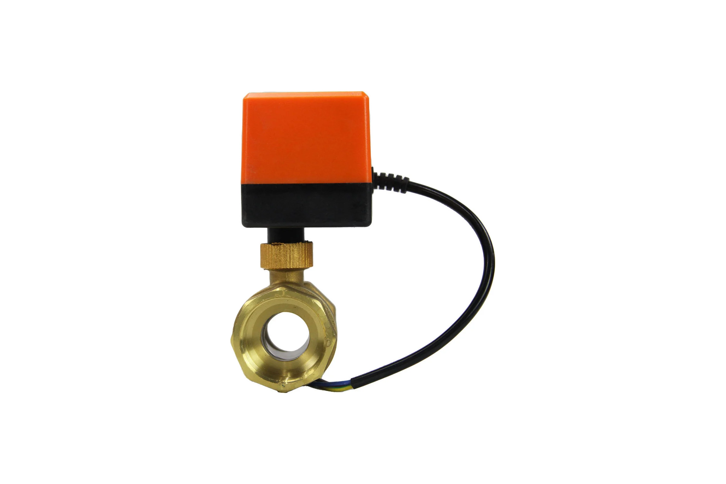 Кран DN.ru латунный RP.BRASS.120.MM.015 Ду15 Ру16 муфтовый электропривод 24В DC D160-00117