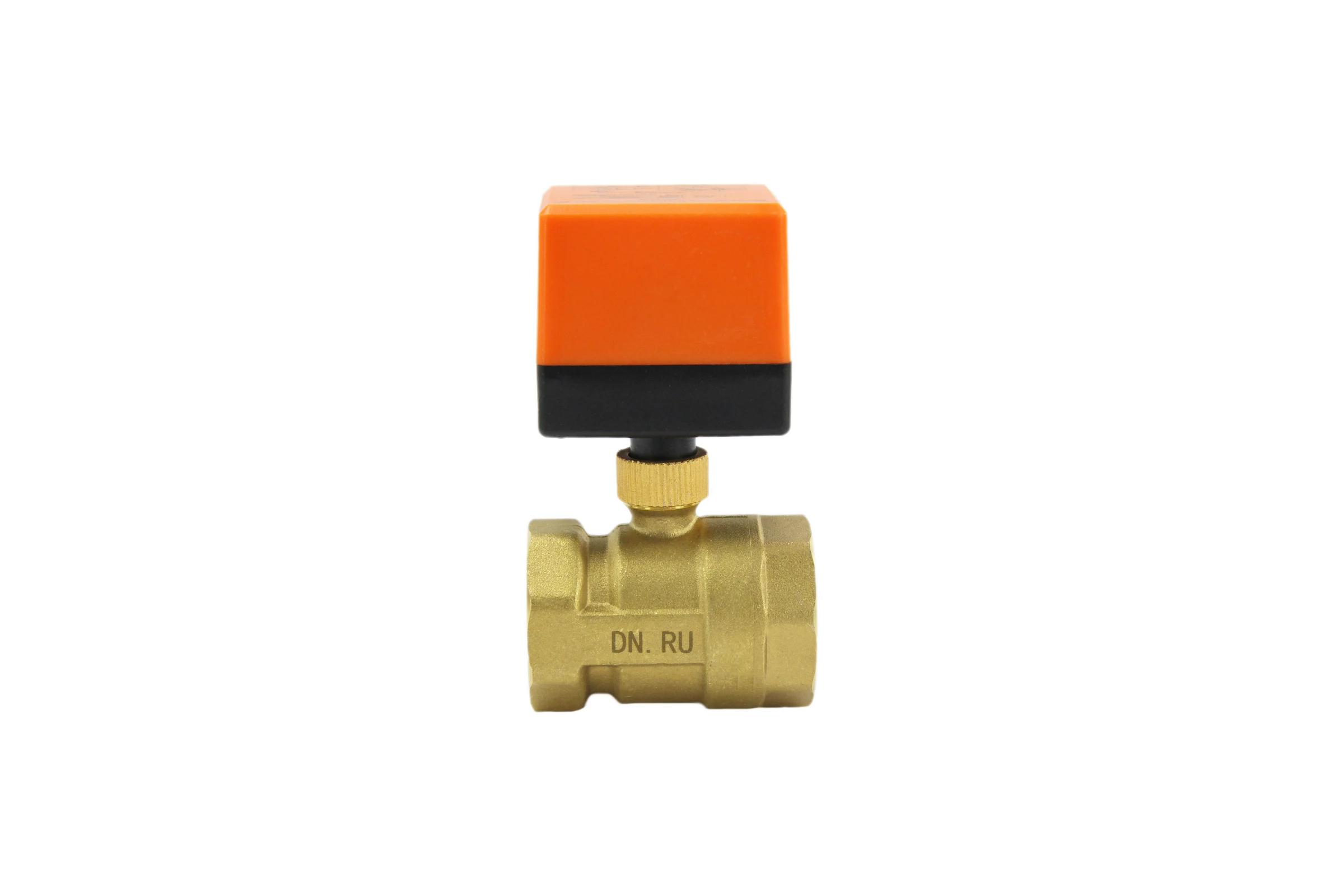 Кран DN.ru латунный RP.BRASS.120.MM.040 Ду40 Ру16 муфтовый электропривод 24В DC D160-00125