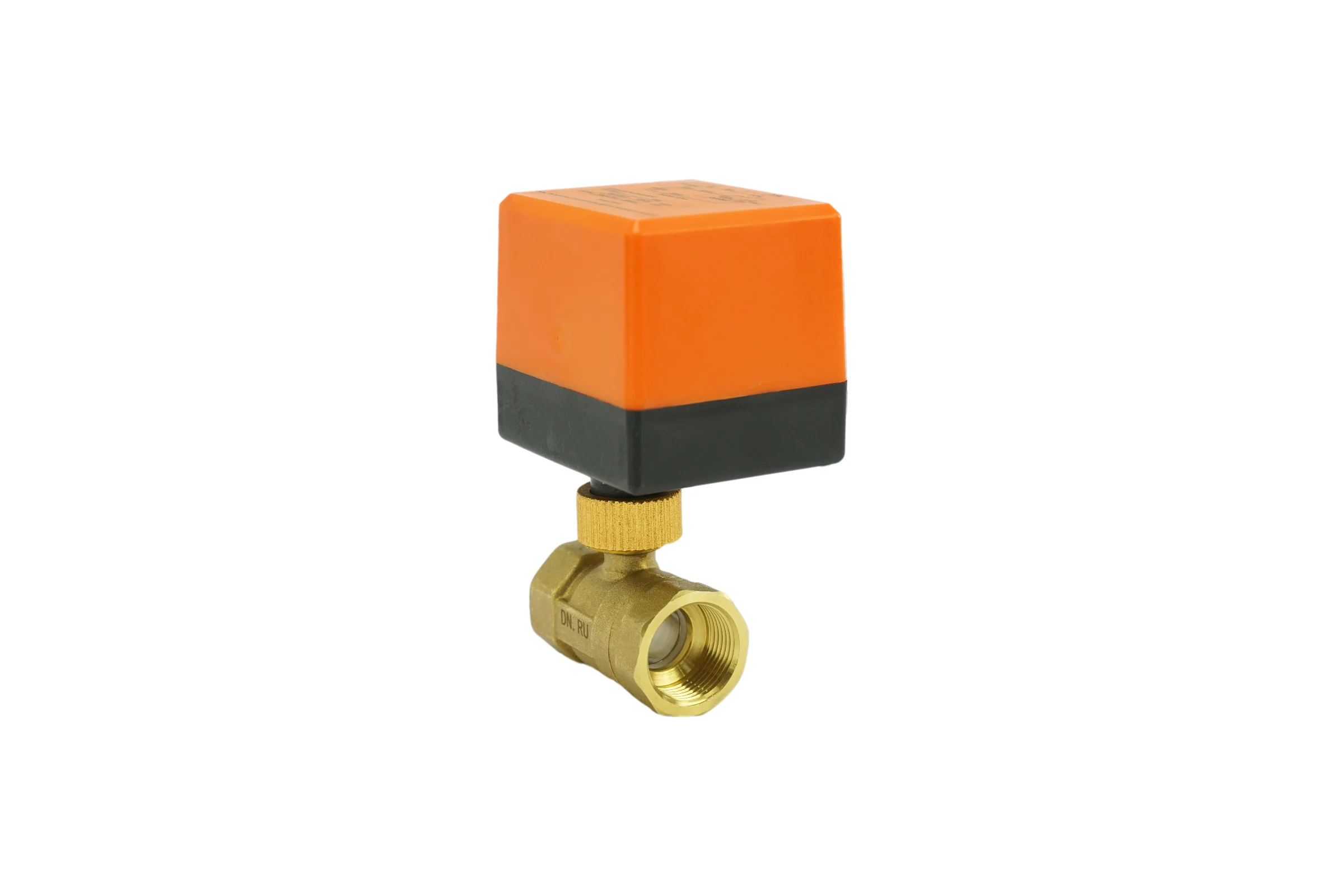 Кран DN.ru латунный RP.BRASS.120.MM.020 Ду20 Ру16, муфтовый электропривод 220В D160-00118