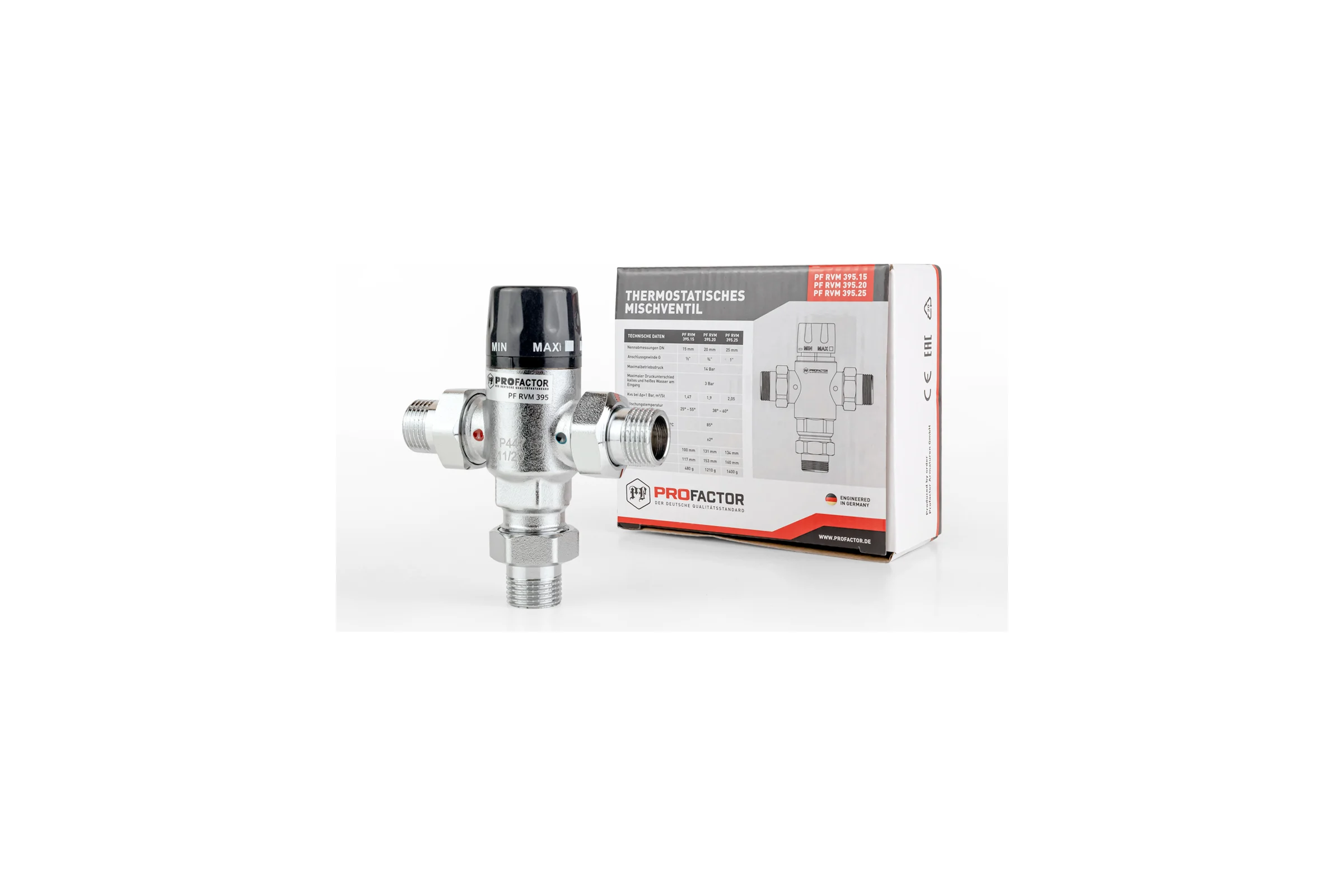 Термостатический смесительный клапан PROFACTOR 25_55С 1/2" PF RVM 395.15