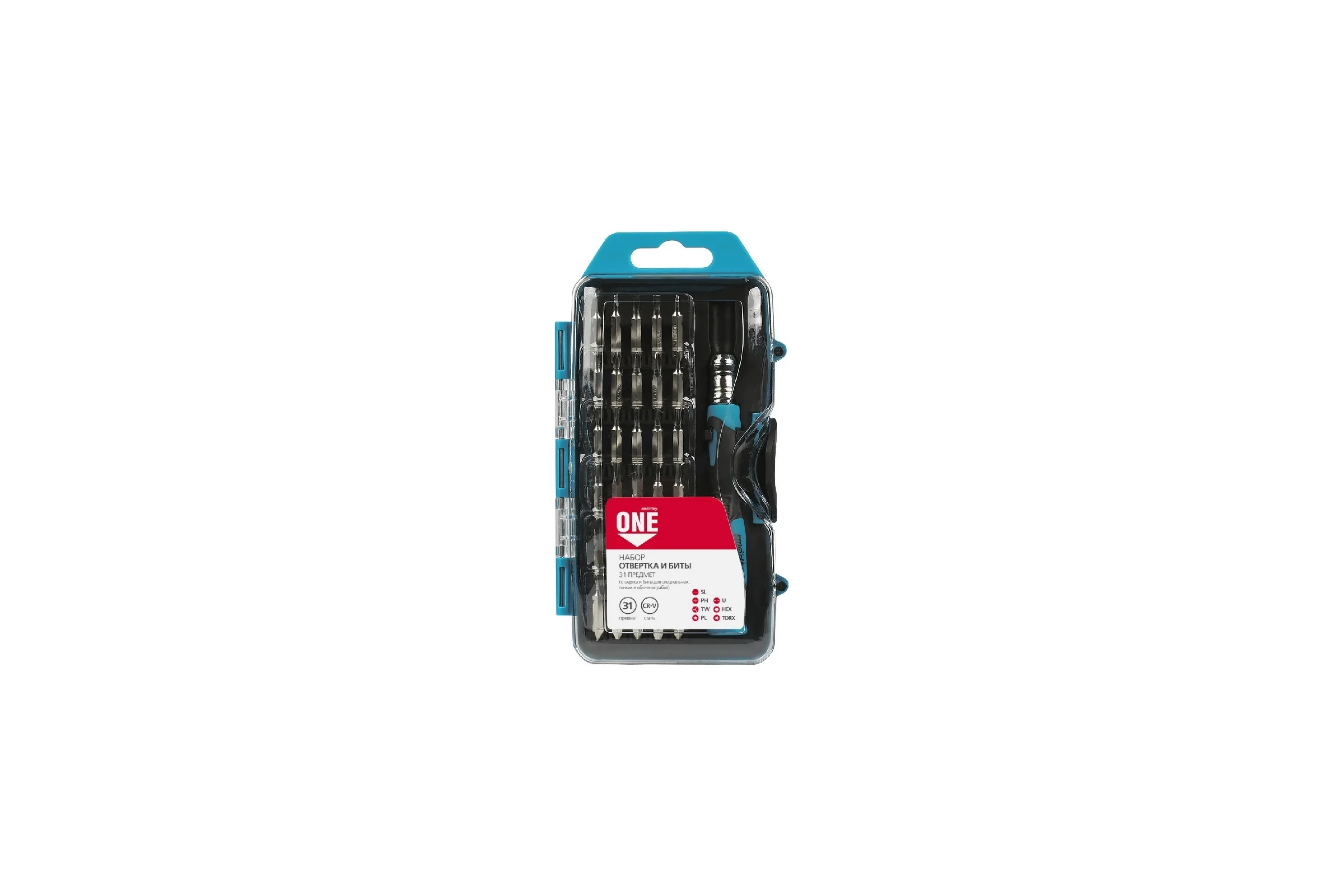 Отвертка с набором бит Smartbuy 31 предмет, отвертка, 30 бит, CR-V SBT-SCBS-31P1