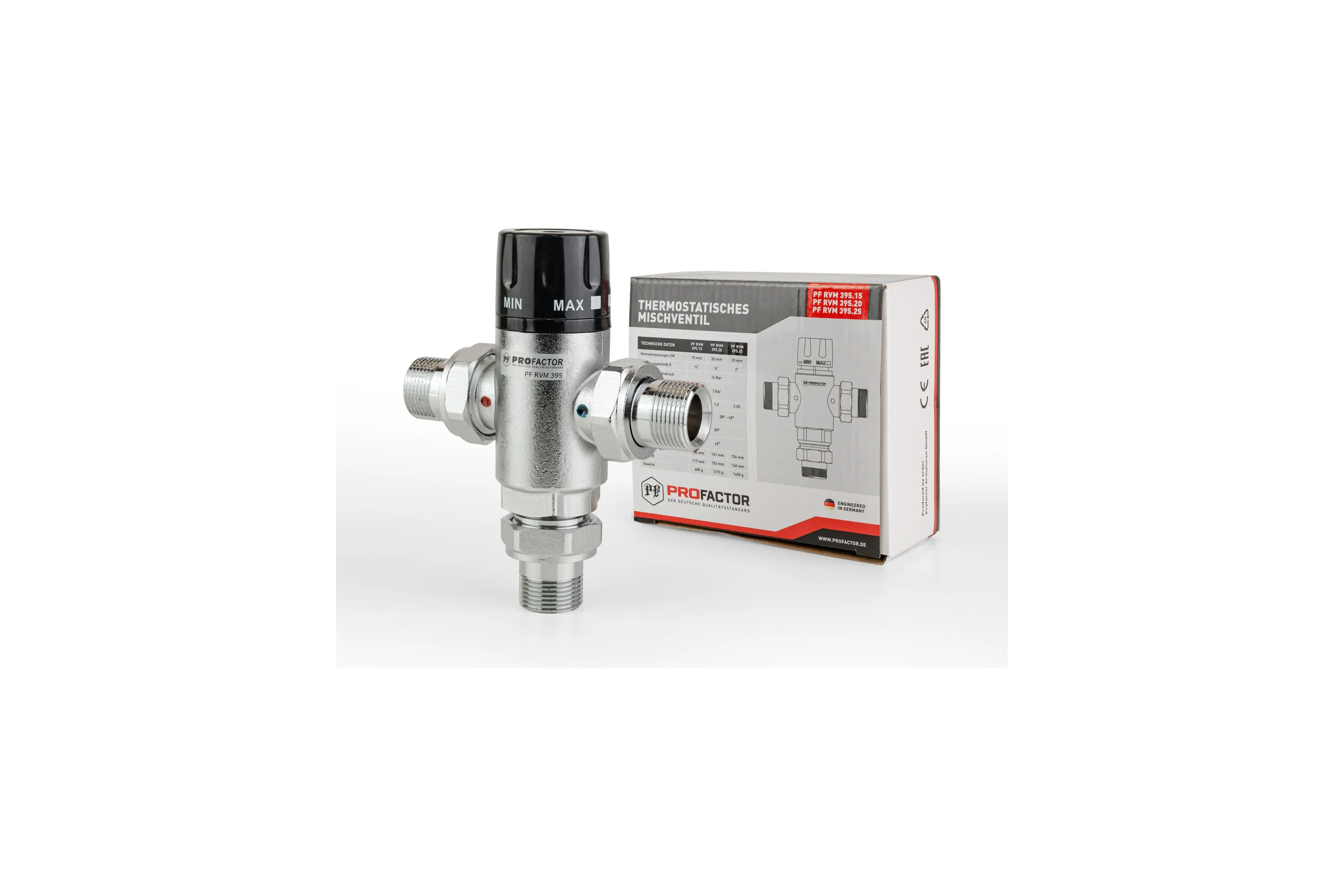 Термостатический смесительный клапан 38_60С 3/4" PROFACTOR PF RVM 395.20