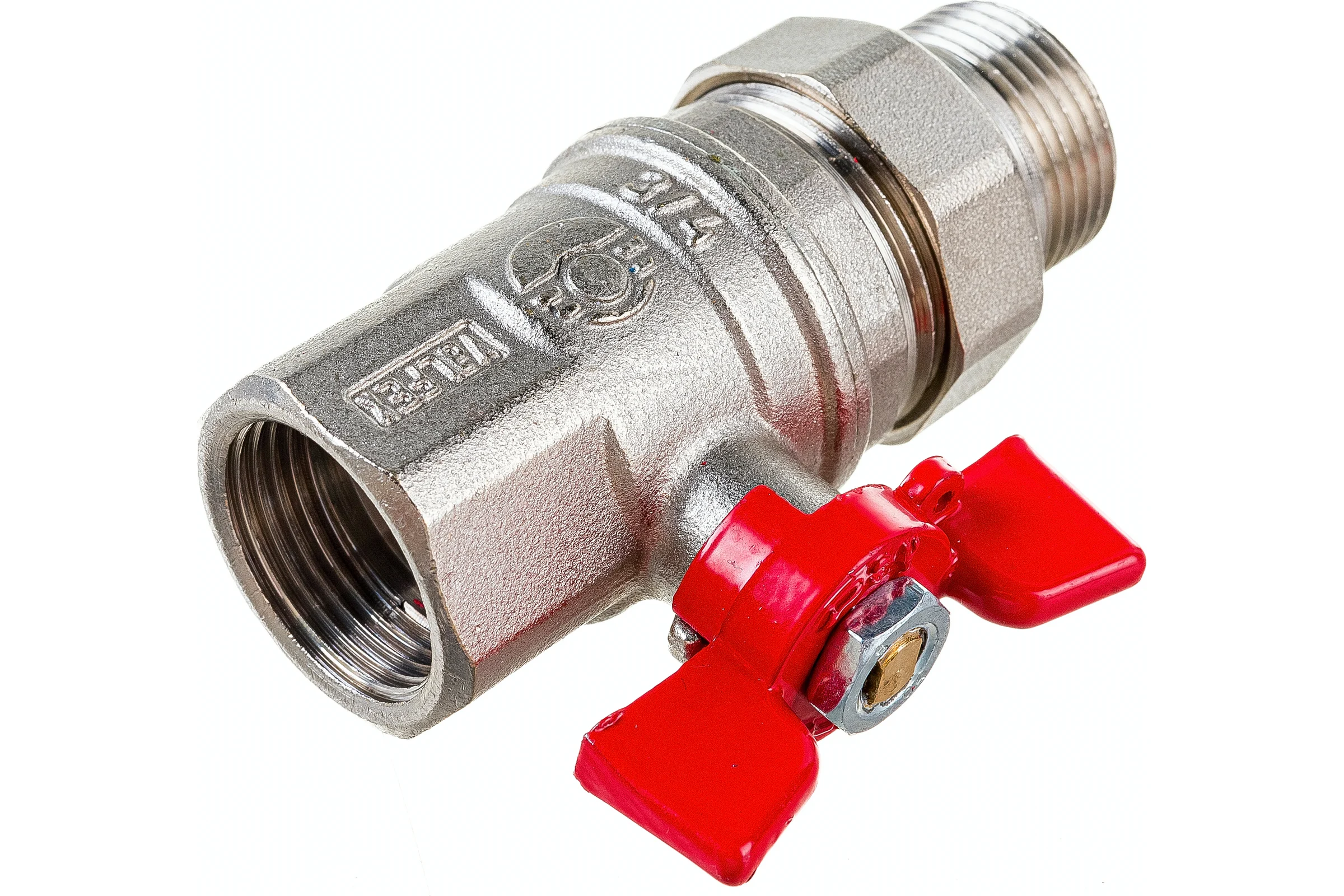 Шаровой кран VALFEX PREMIUM для воды, с американкой, 3/4" ВР/НР, бабочка VF.227.NB1.034.PREMIUM