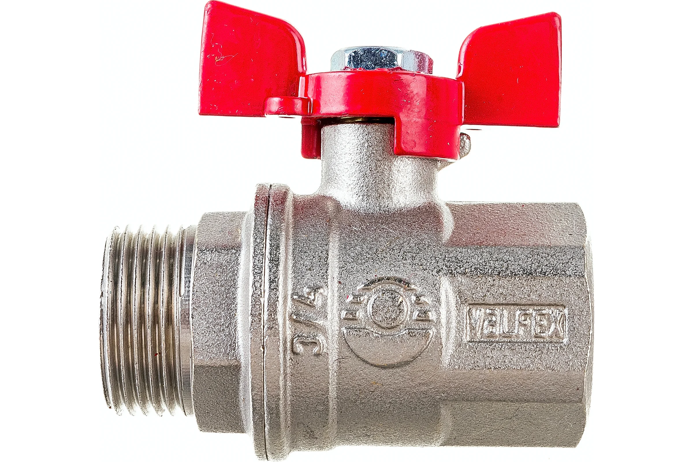 Шаровой кран VALFEX PREMIUM для воды, 3/4" ВР/НР, бабочка VF.218.NB1.034.PREMIUM