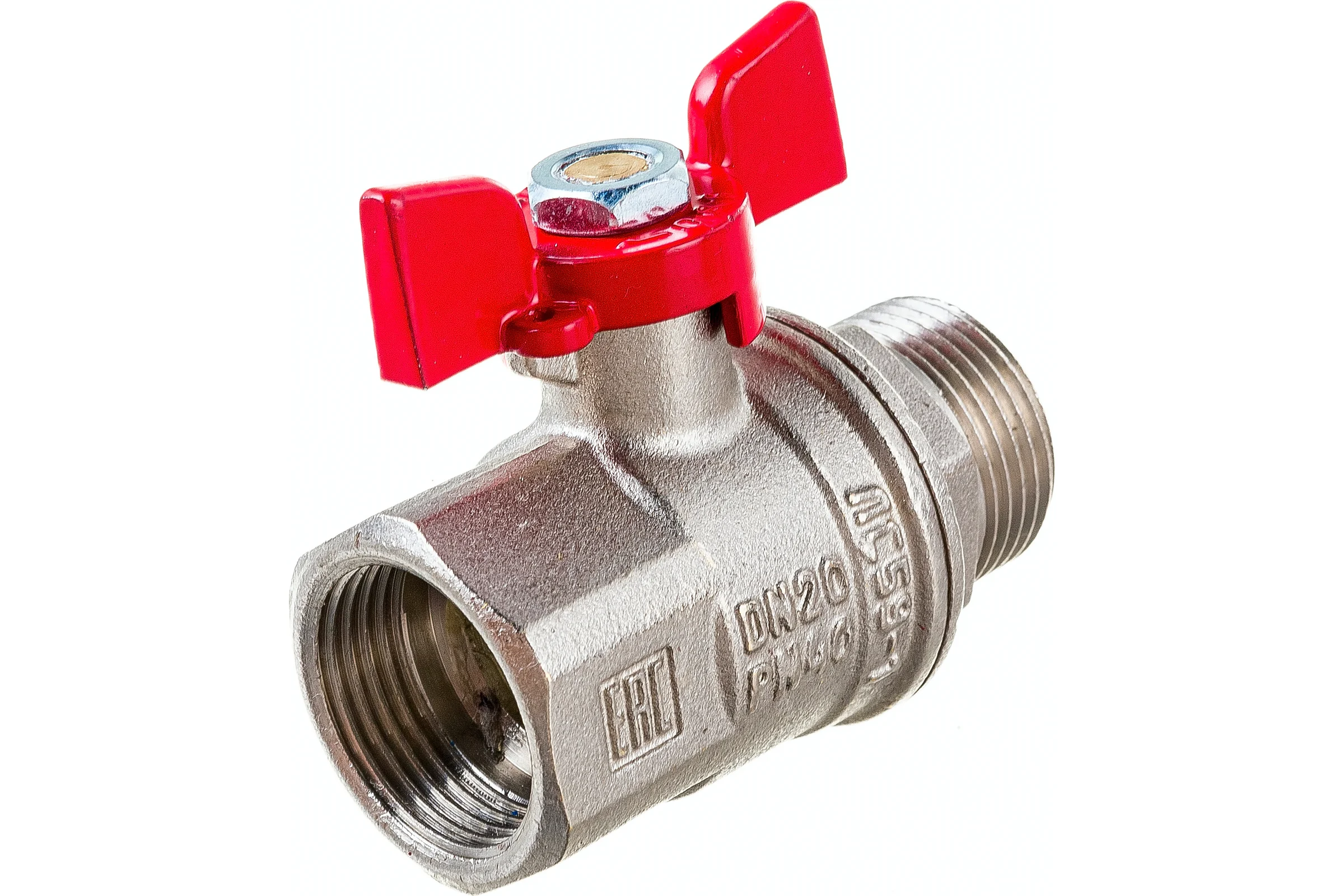 Шаровой кран VALFEX PREMIUM для воды, 3/4" ВР/НР, бабочка VF.218.NB1.034.PREMIUM