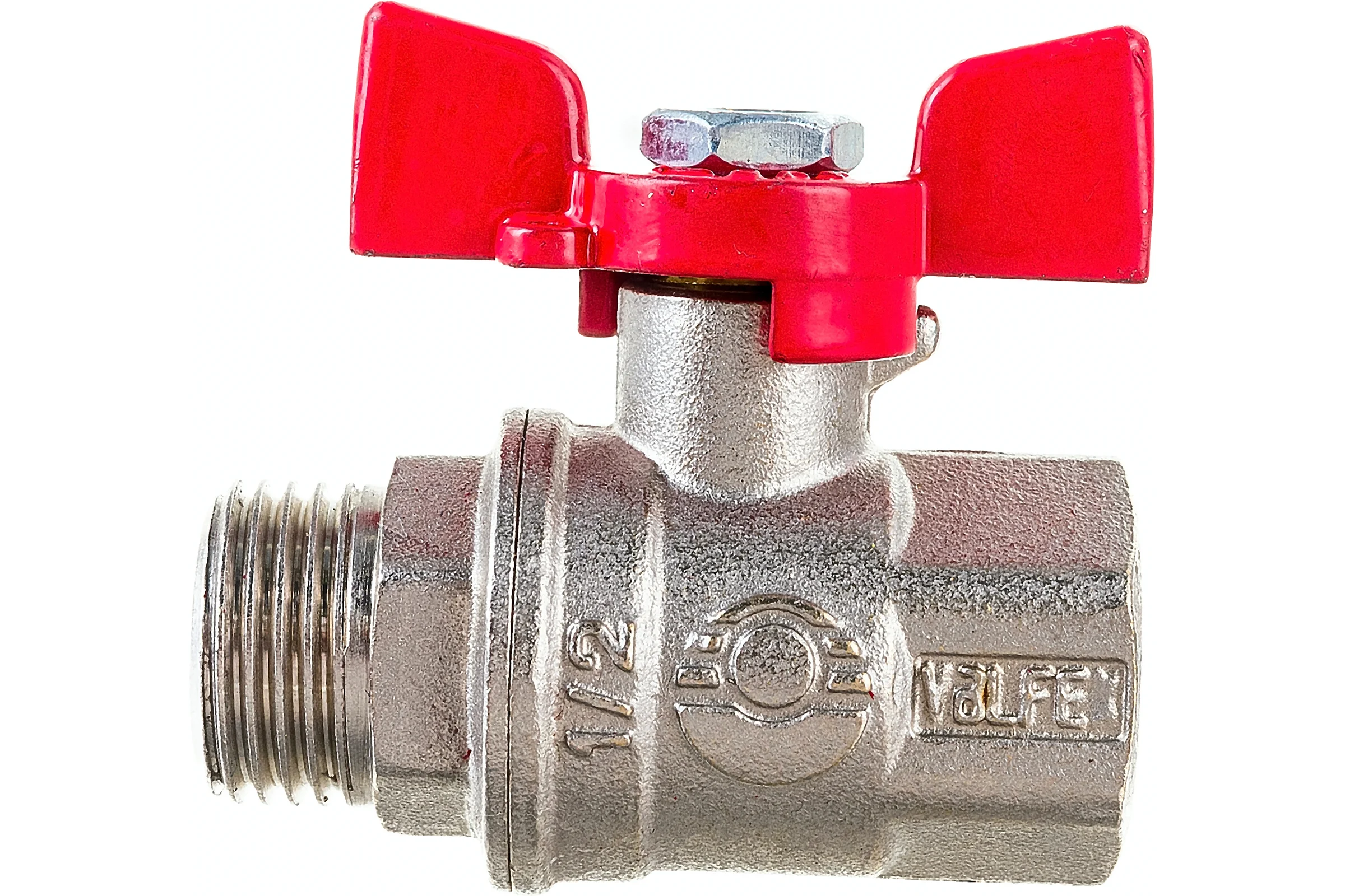 Шаровой кран VALFEX PREMIUM для воды, 1/2" ВР/НР, бабочка VF.218.NB1.012.PREMIUM
