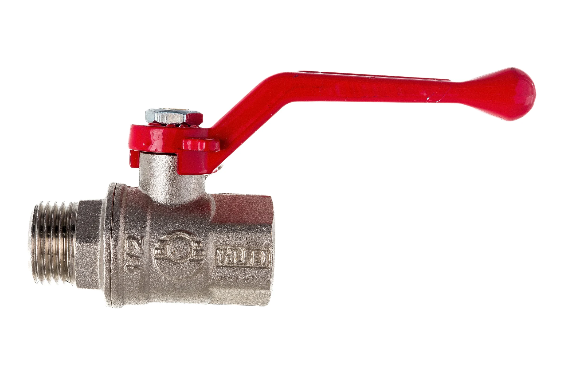 Шаровой кран VALFEX PREMIUM для воды, 1/2" ВР/НР, рычаг VF.215.NR1.012.PREMIUM