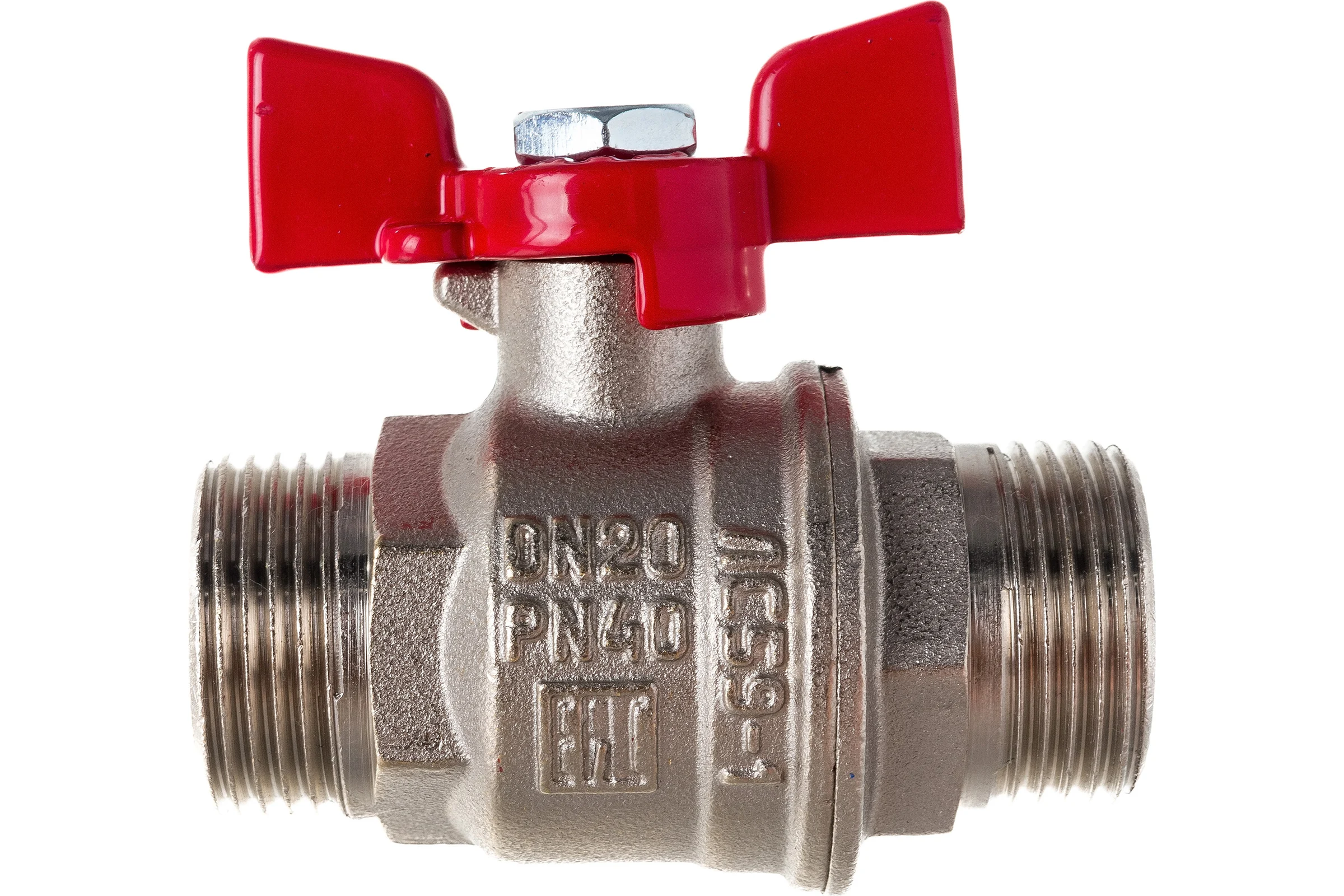 Шаровой кран VALFEX PREMIUM для воды, 3/4" НР/НР, бабочка VF.219.NB1.034.PREMIUM