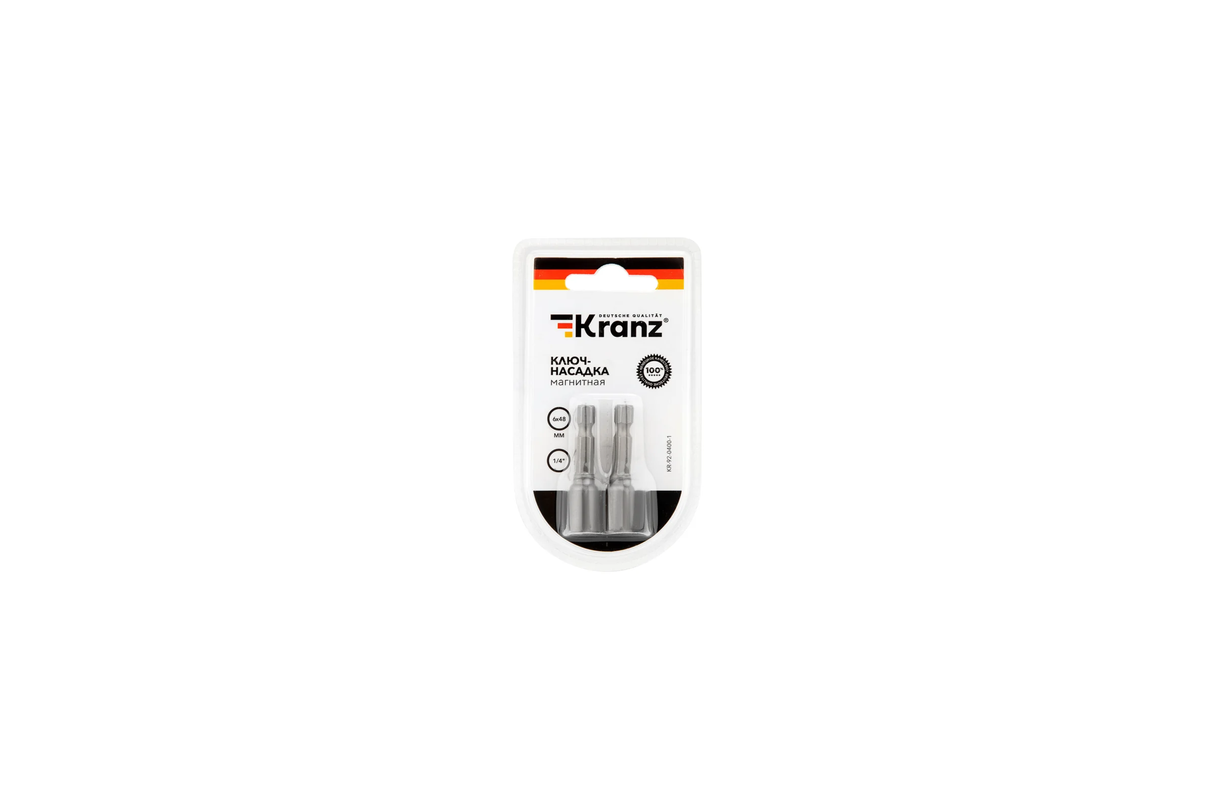 Ключ-насадка магнитный KRANZ 1/4", 6х48 мм, 2 шт. KR-92-0400-1