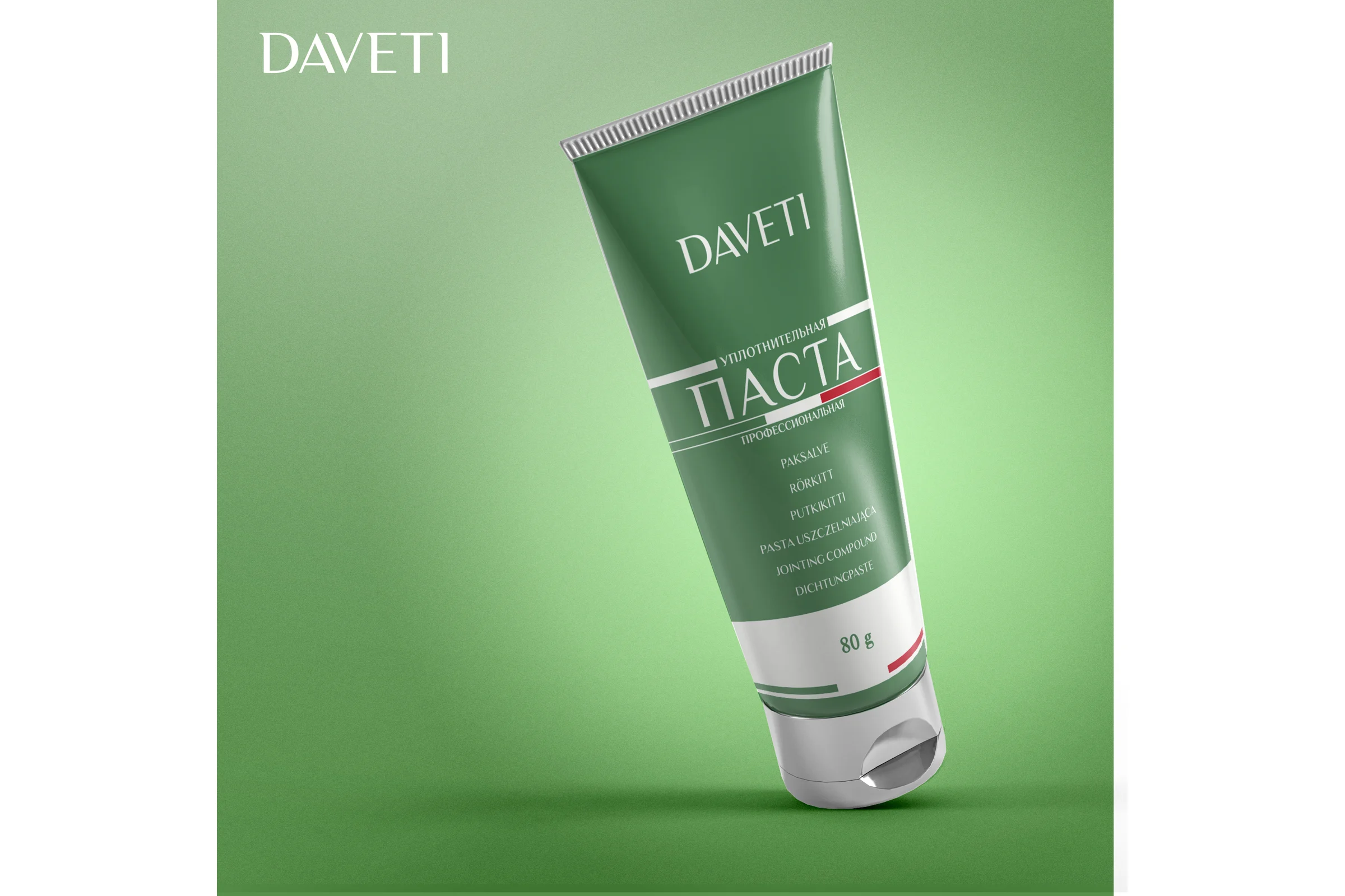 Уплотнительная профессиональная паста для резьбовых соединений DAVETI 80г DPASTA80