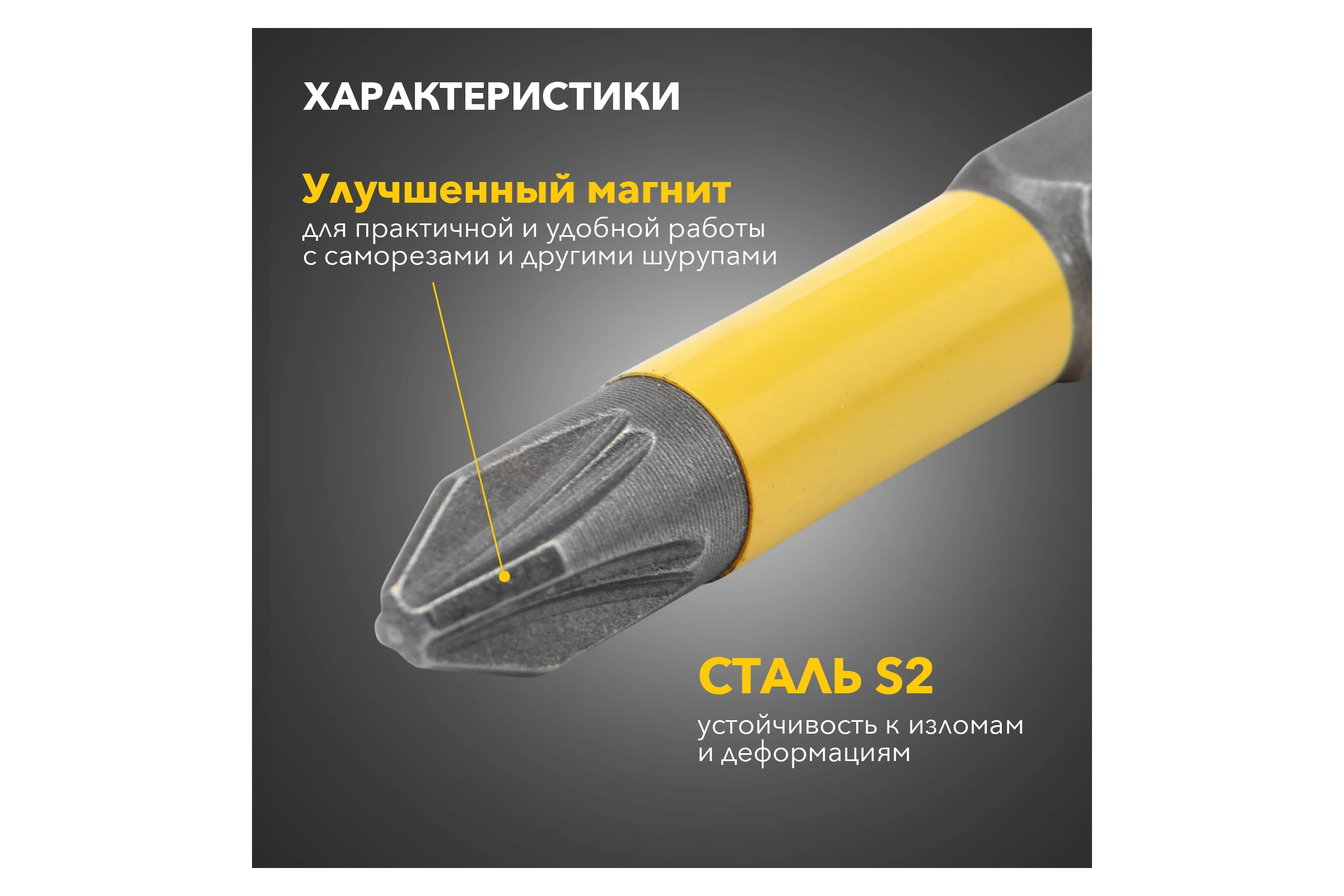 Бита (2 шт; PZ2x50 мм; сталь S2) KRANZ KR-92-0419-1