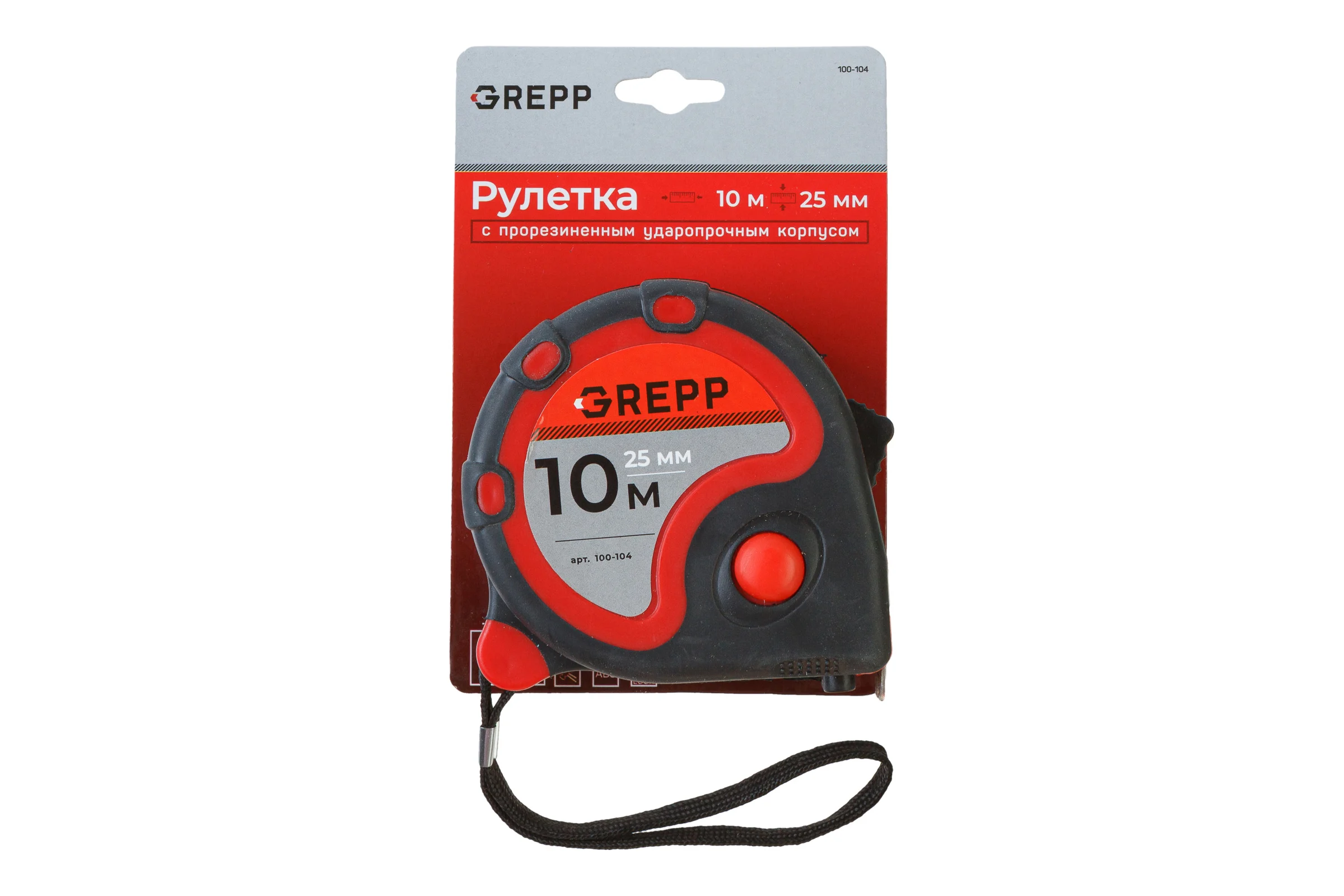 Рулетка GREPP Ladina 10м 25мм 100-104