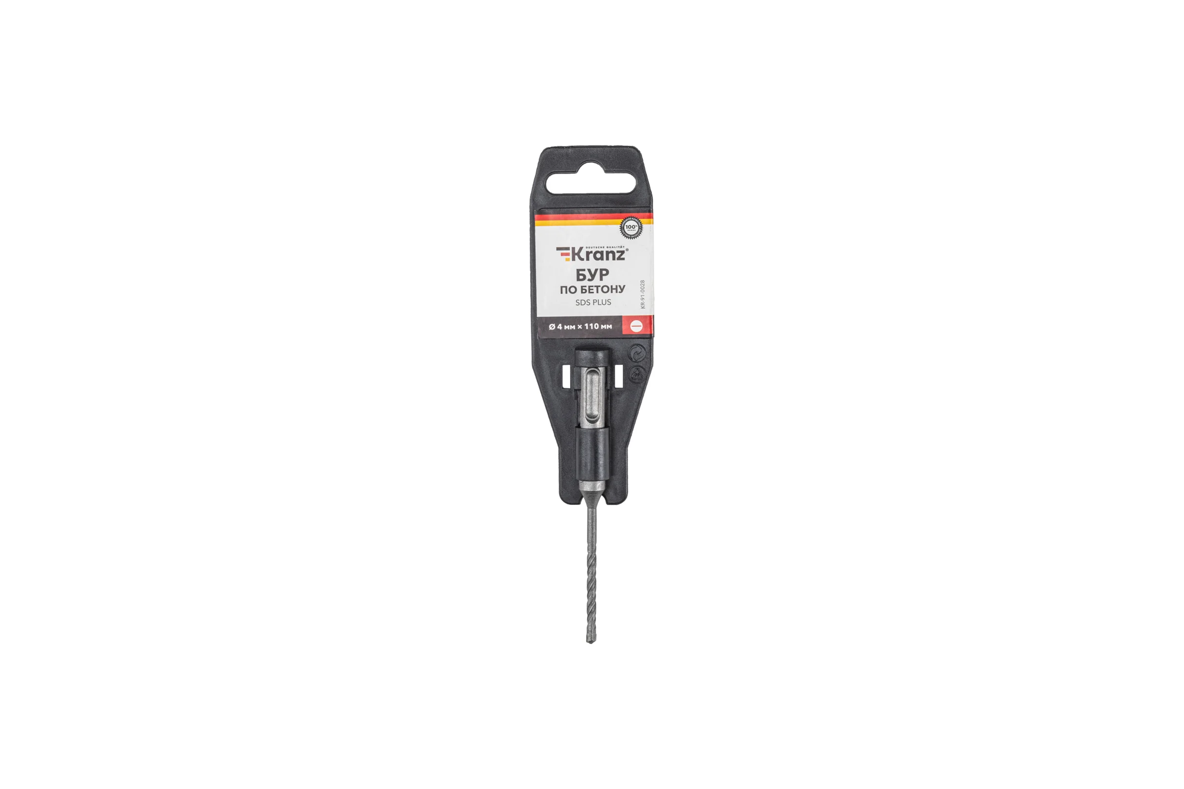 Бур по бетону KRANZ 4x110x50 мм хвостовик SDS-plus KR-91-0028