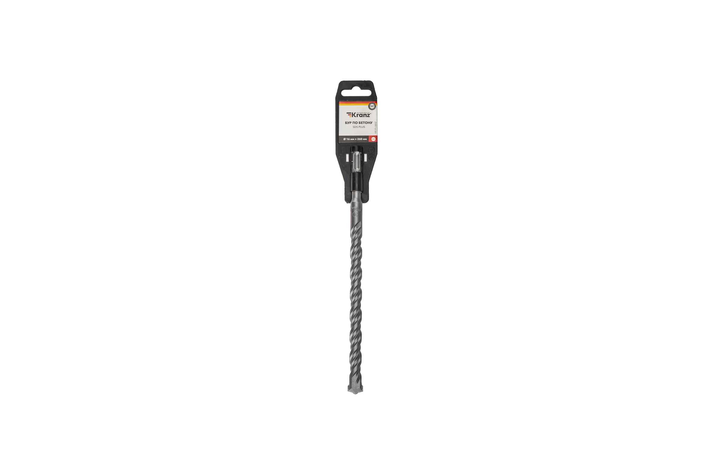 Бур по бетону KRANZ 16x260x200 мм хвостовик SDS-plus KR-91-0832