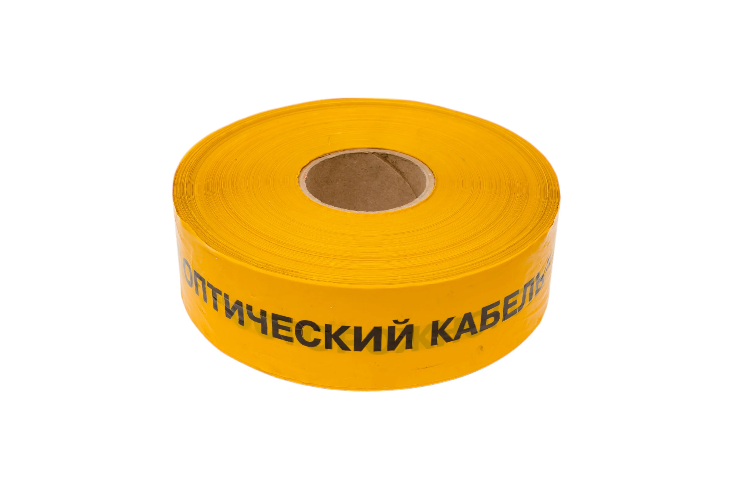 Сигнальная лента REXANT Осторожно оптический кабель, 40 мм х 500 м, желтый-черный 19-3020