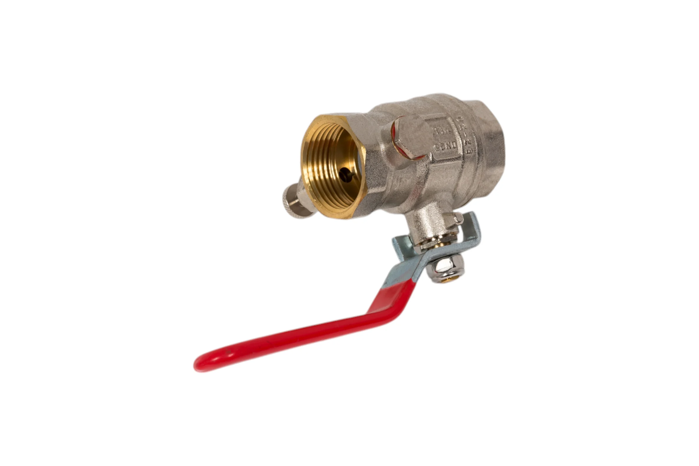 Шаровой кран MVI с дренажем и воздухоотводчиком, 1" внутренняя-внутренняя, ручка BV.630.06