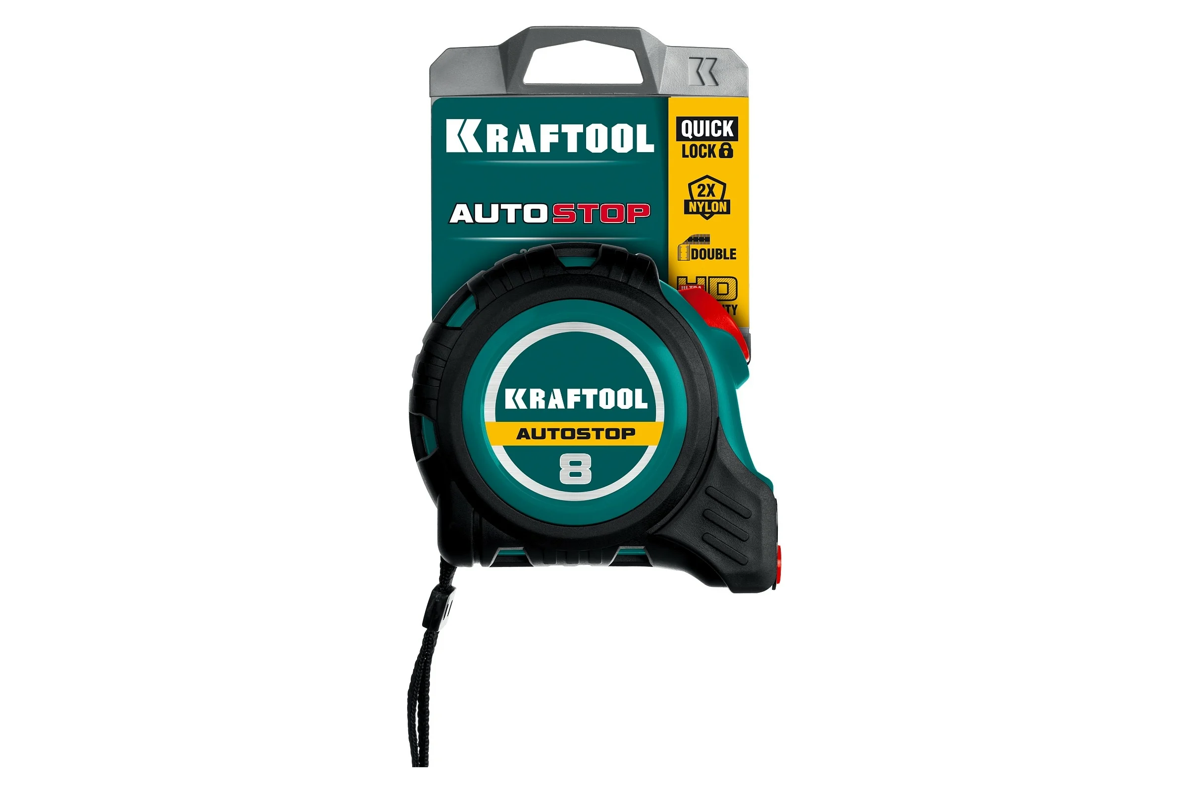 Рулетка с автостопом KRAFTOOL AutoStop 8 м 3412-8-25