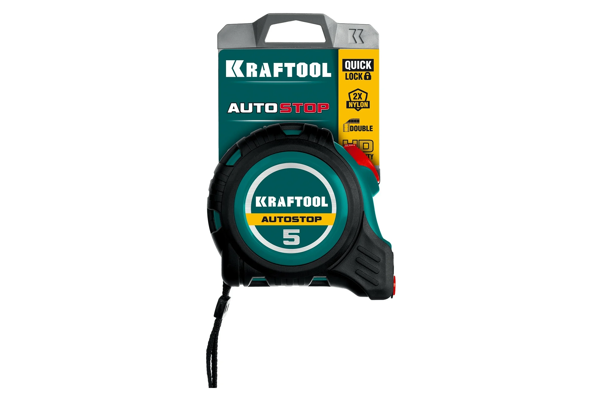 Рулетка с автостопом KRAFTOOL AutoStop 5 м 3412-5-19