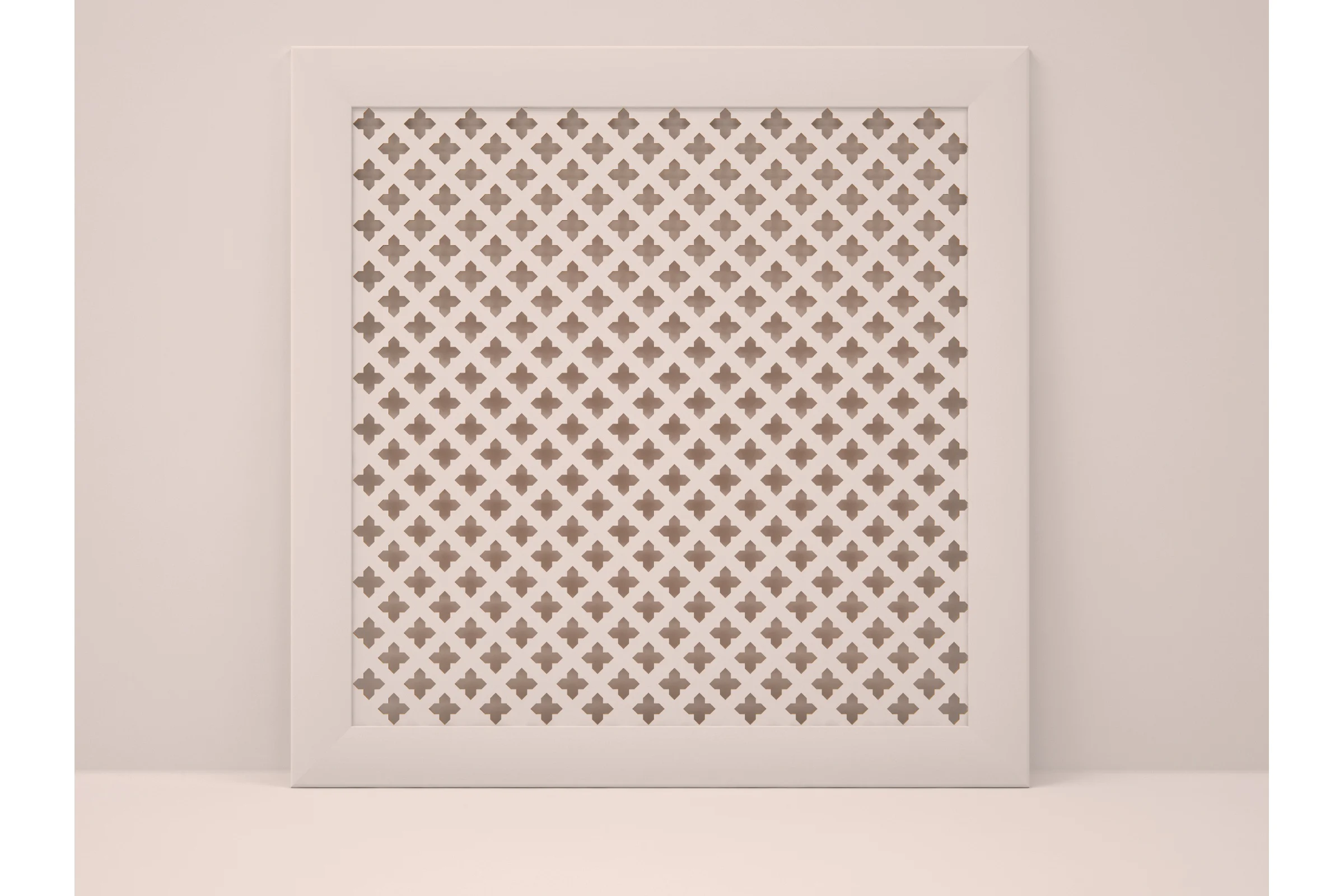 Экран на батарею отопления STELLA МДФ 60x60 см., Готико белый ЦБ-00002236