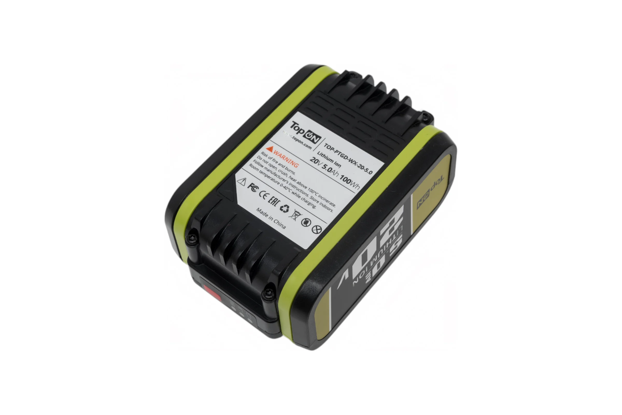 Аккумулятор TopOn 20V 5.0Ah (Li-Ion) PN: WA3553 TOP-PTGD-WX-20-5.0