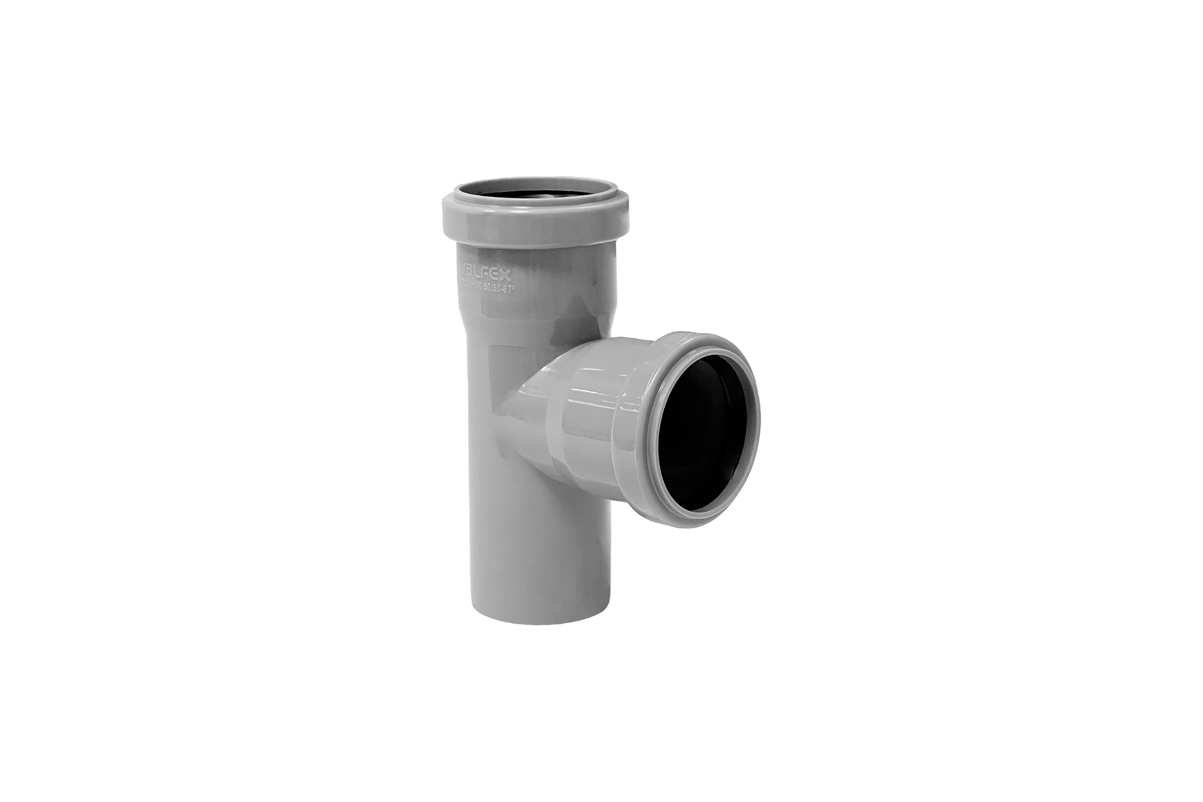Тройник VALFEX 87.5 градусов, 50-50, внутренняя канализация 24050050