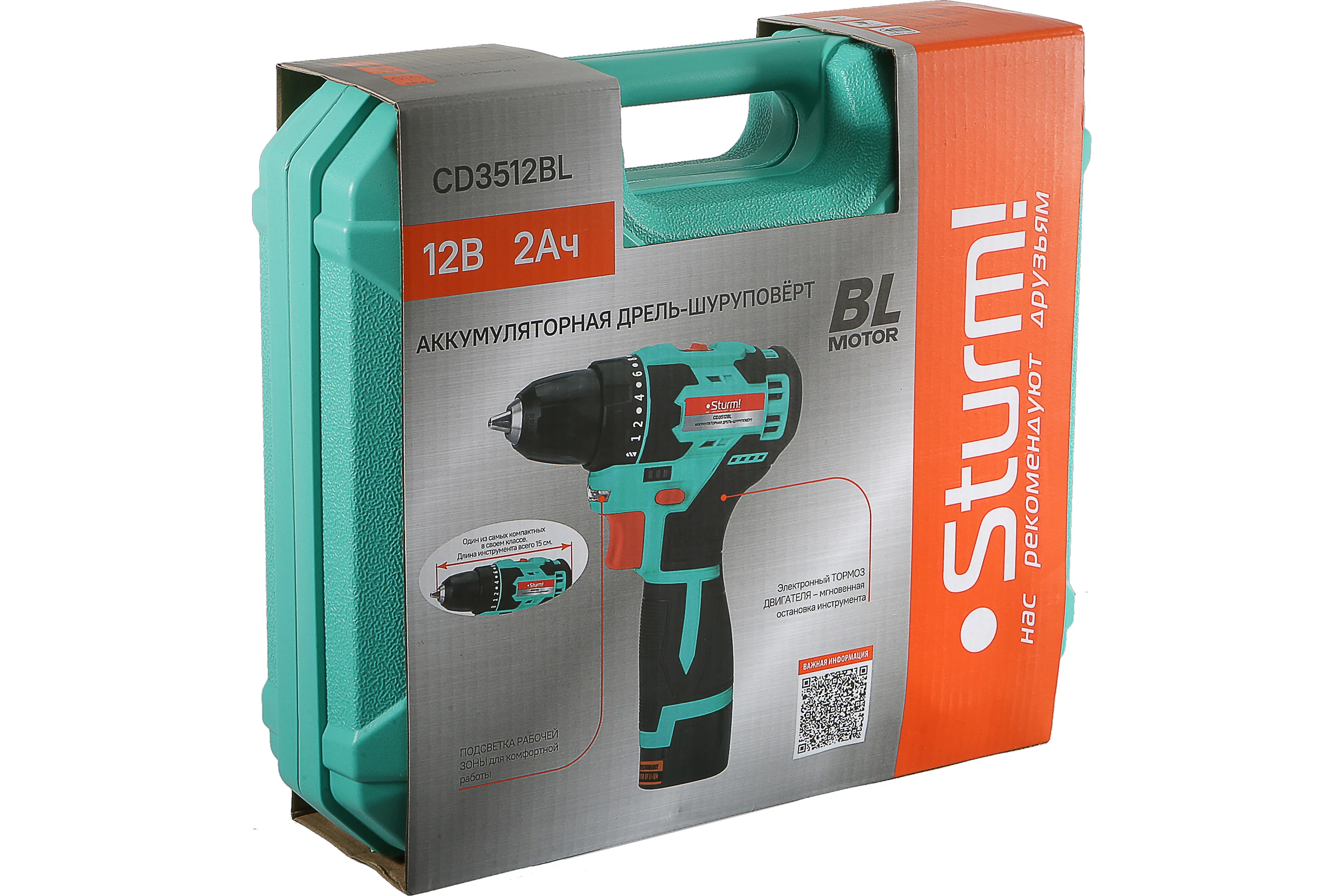 Аккумуляторный шуруповерт Sturm CD3512BL