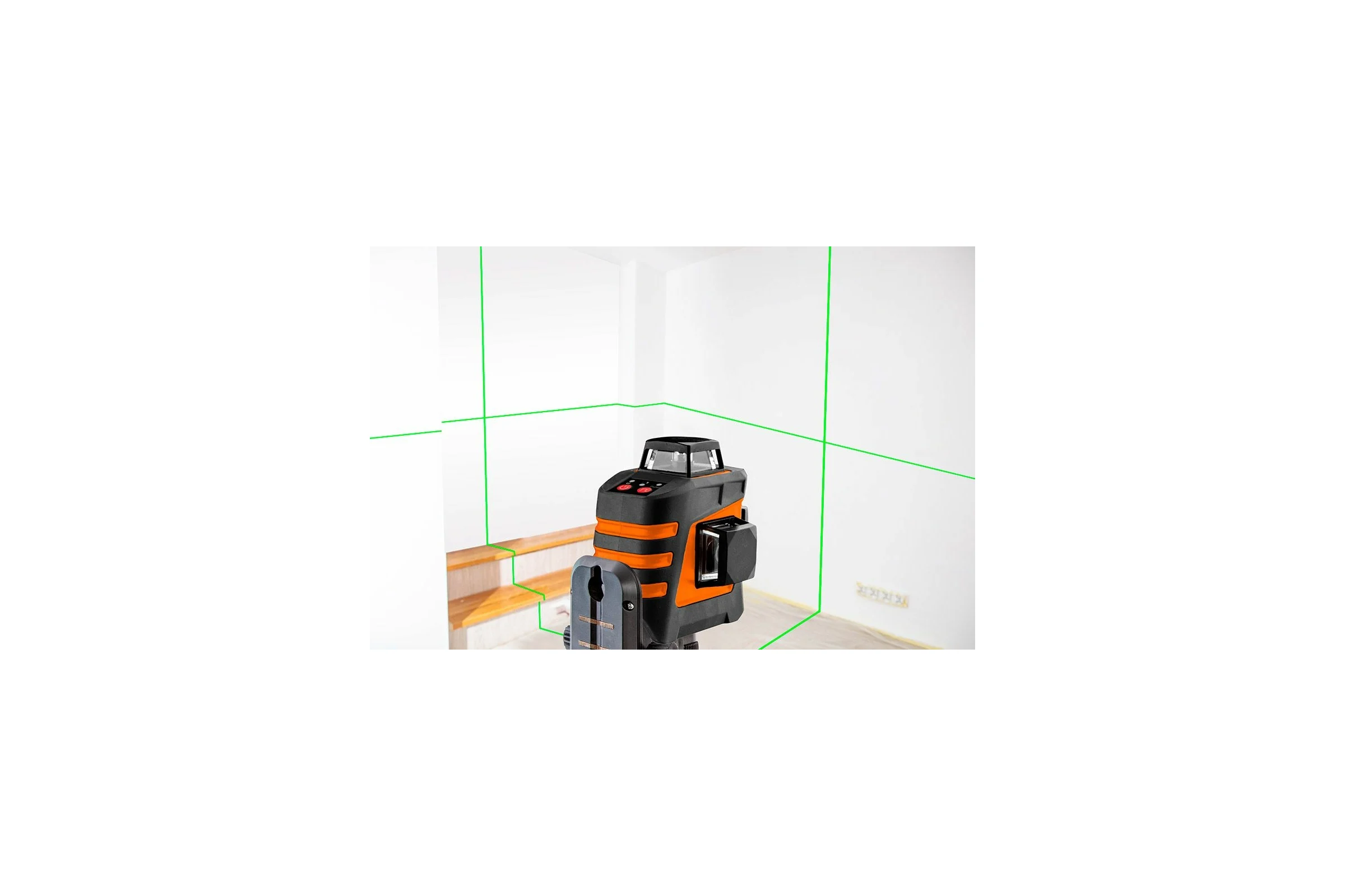 Лазерный уровень 3D NEO Tools, 20 м, зеленый, самовыравнивание 4, магнитный держатель, чехол 75-108