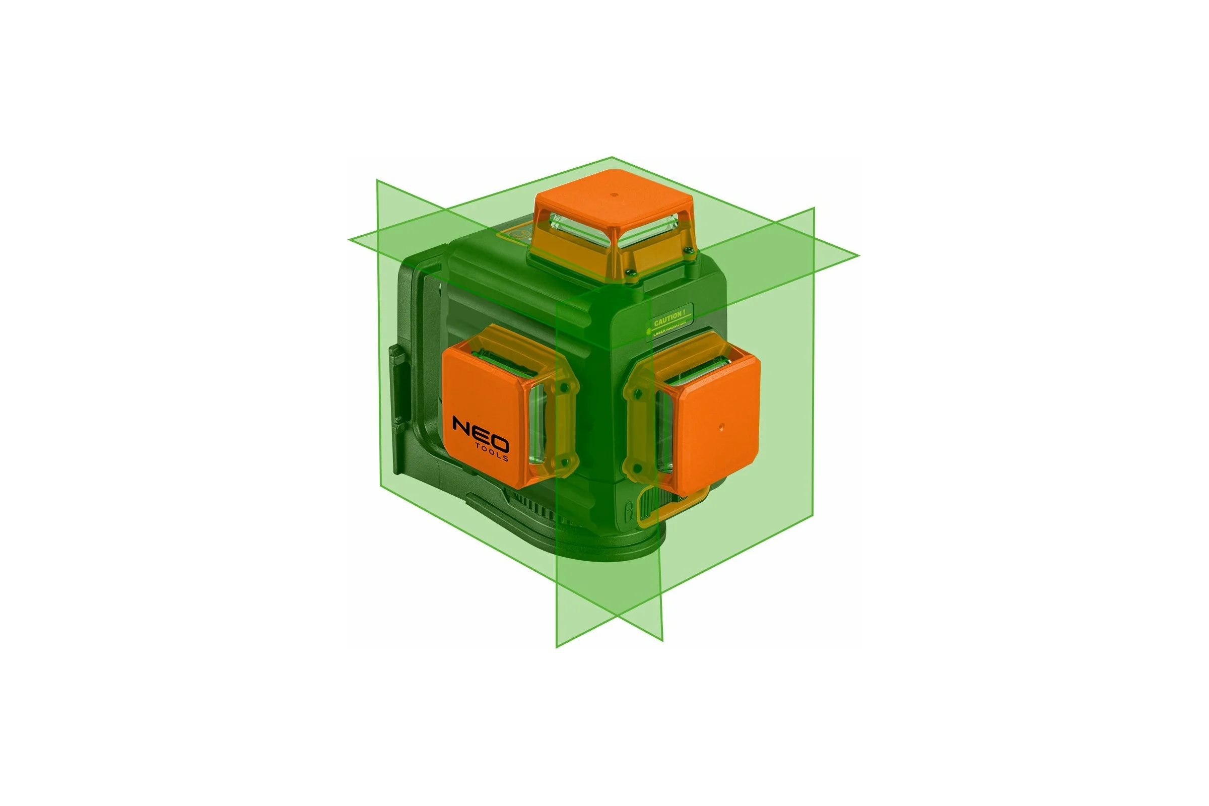 Лазерный уровень 3D NEO Tools, 20 м, зеленый, самовыравнивание 4, магнитный держатель, кейс 75-109