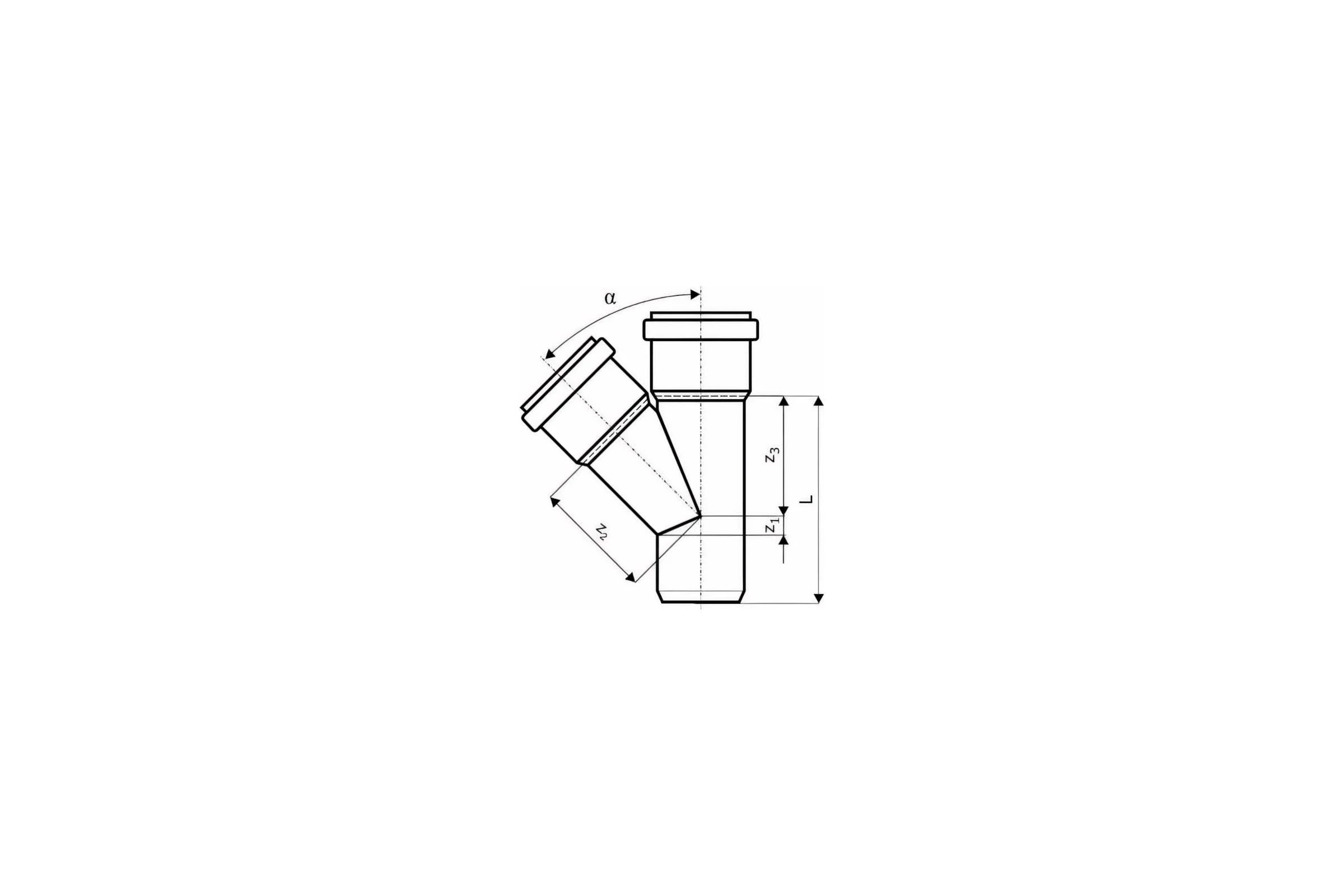 Тройник Ostendorf HTEA 110/90x45 Ger 115230