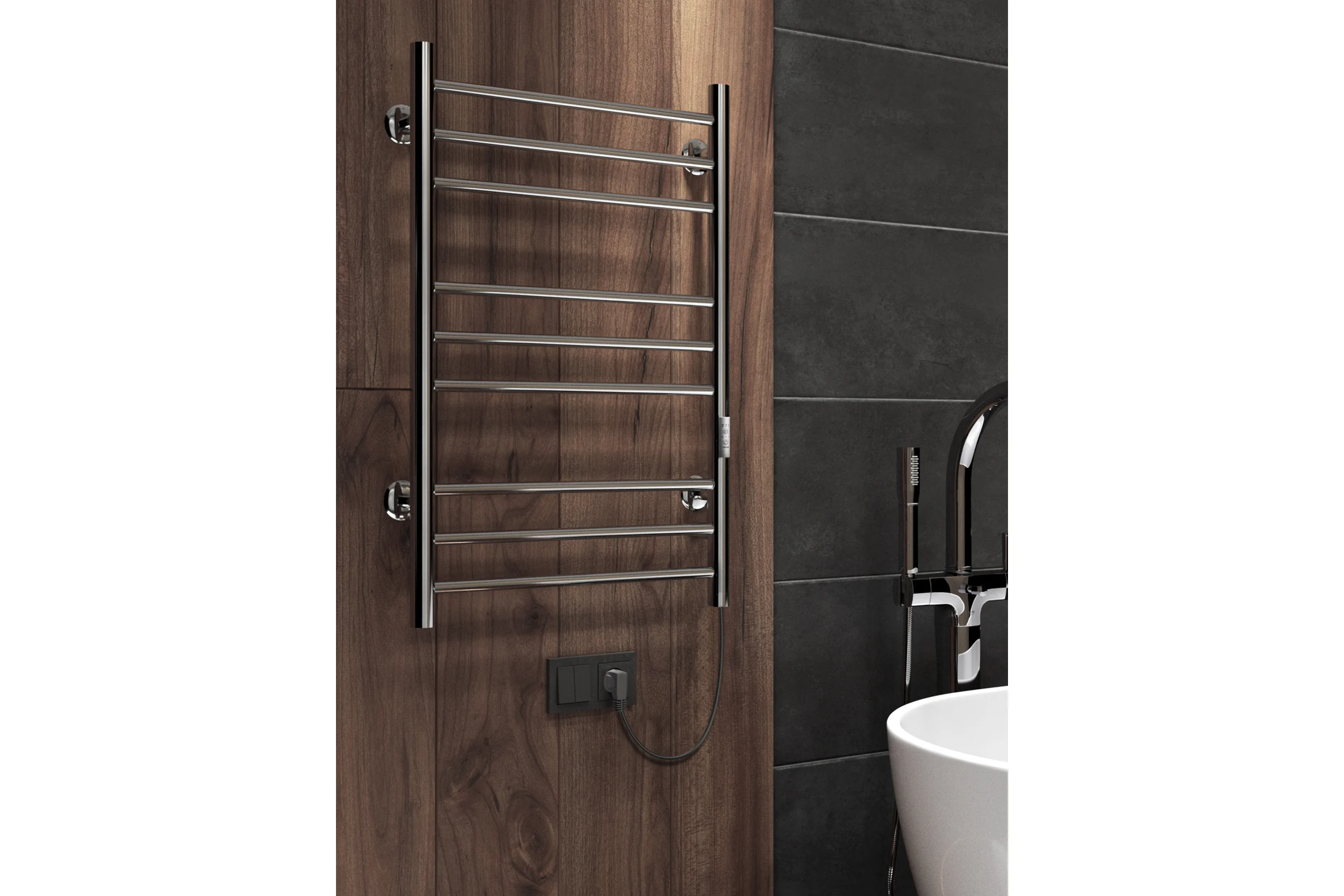 Полотенцесушитель INDIGO Line Trinity (electro) 80/50 таймер, скрытый монтаж, универсальное подключение R/L LСLTE80-50Rt