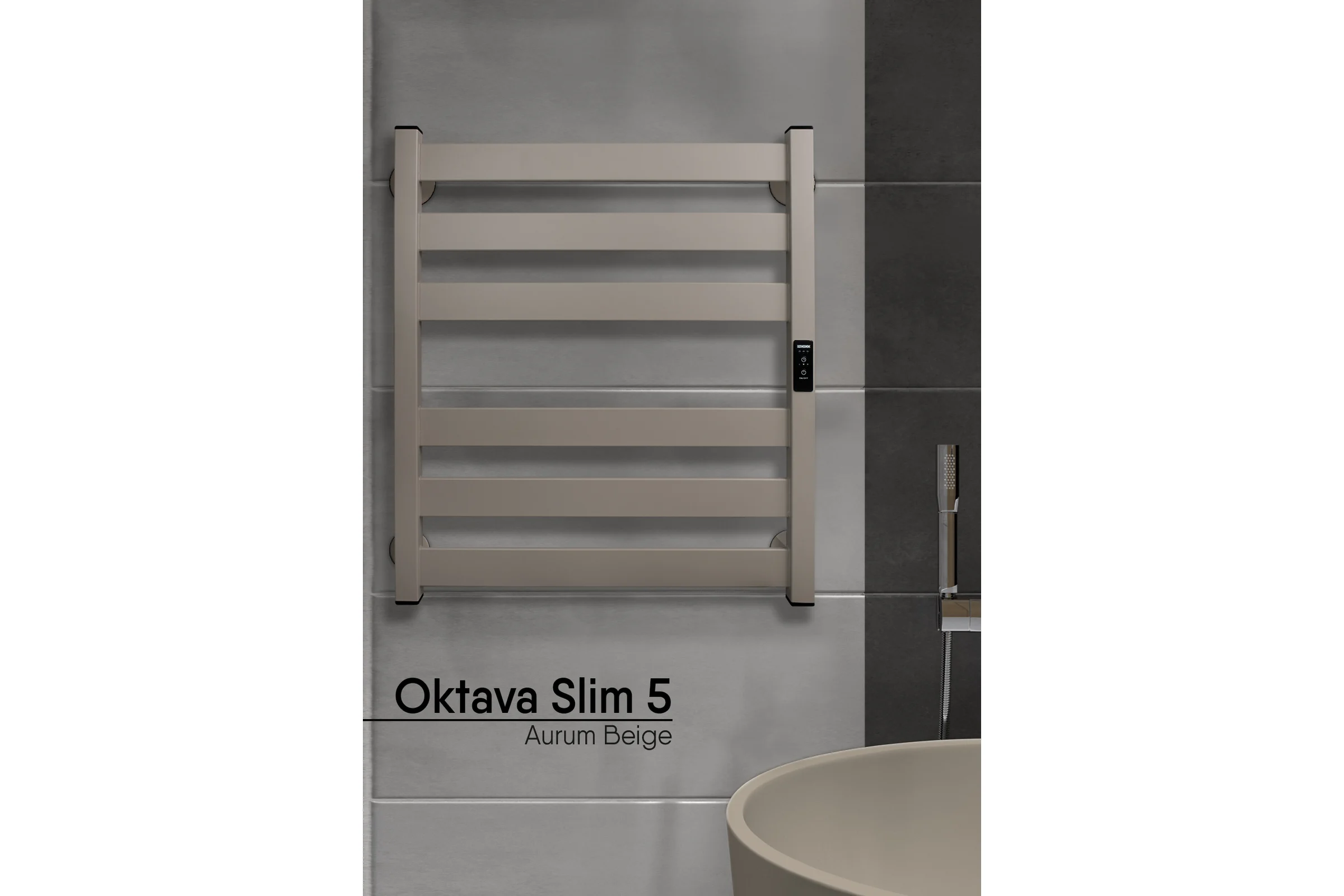 Полотенцесушитель INDIGO Oktava Slim 5 electro 60/50 таймер, скрытый монтаж, универсальное подключение R/L LСLOKS5E60-50ABERt
