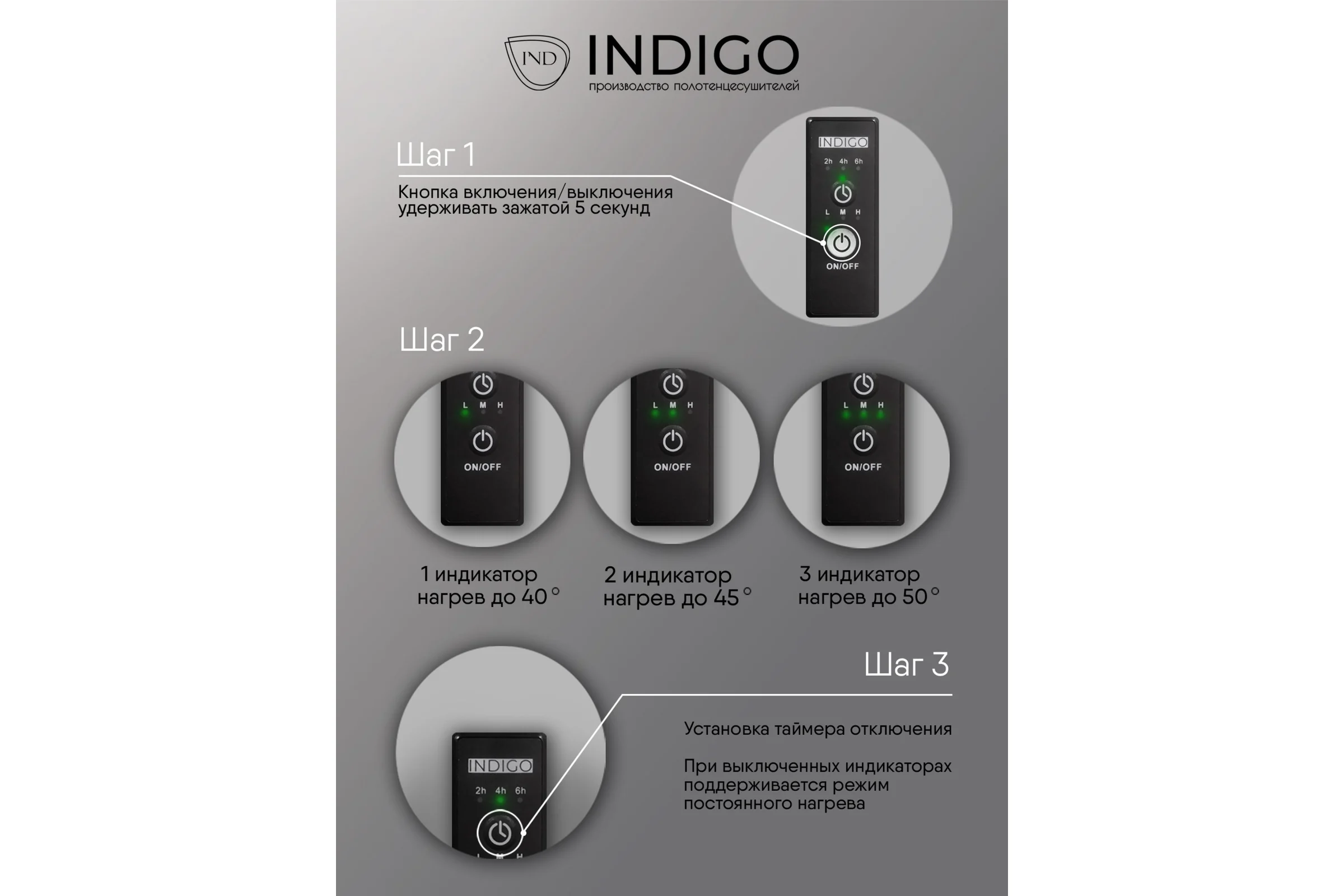 Полотенцесушитель INDIGO Oktava Slim 3 electro 60/50 таймер, скрытый монтаж, универсальное подключение R/L LСLOKS3E60-50WMRt