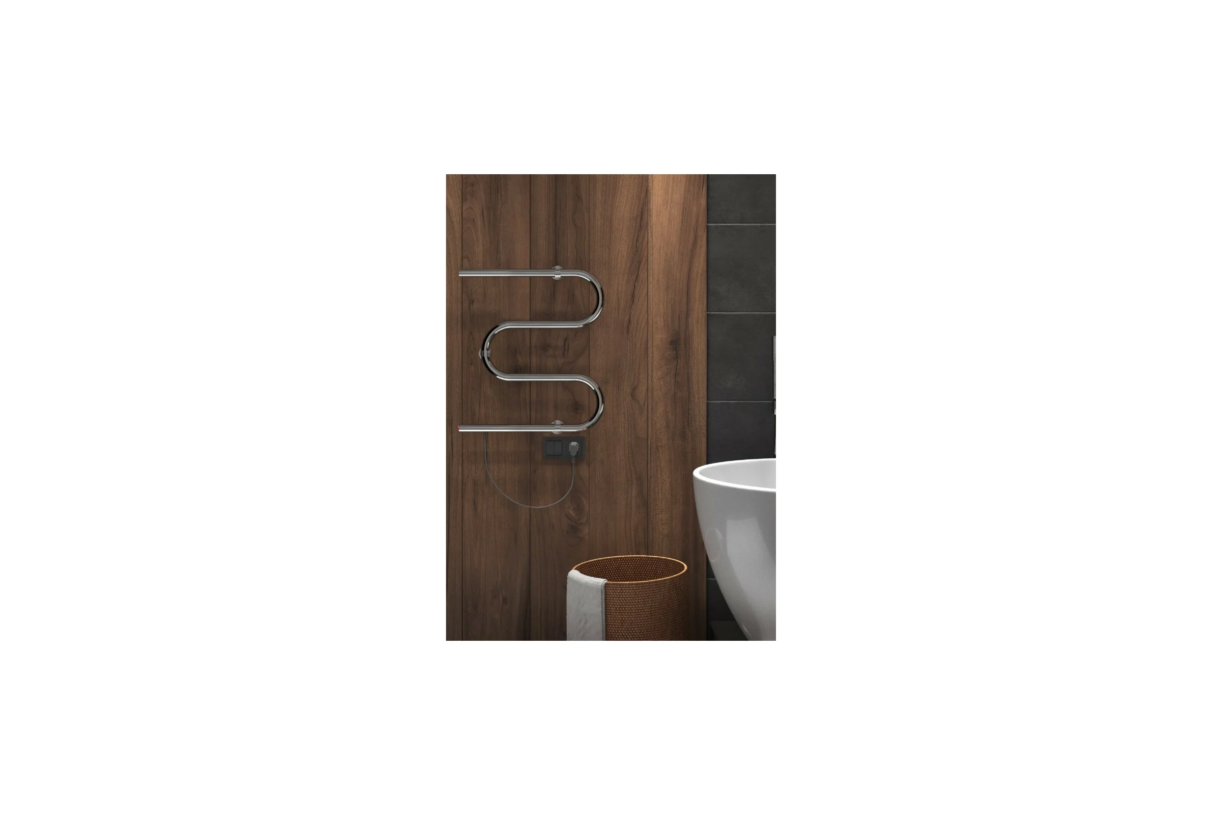 Полотенцесушитель INDIGO M без полки (electro) 60/50 (провод справа, полированный) ME60-50