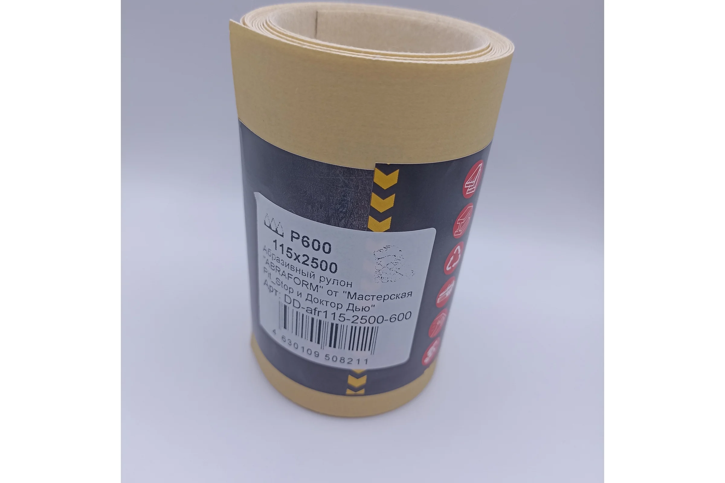 Абразивный рулон от "Мастерская Pit_Stop и Доктор Дью", 115x2500 мм, P600 ABRAFORM DD-afr115-2500-600