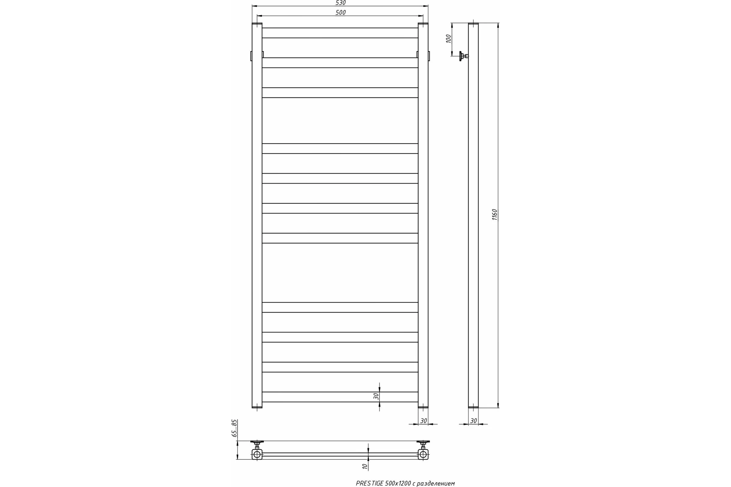 Водяной полотенцесушитель STINOX Prestige Luxe PR120L