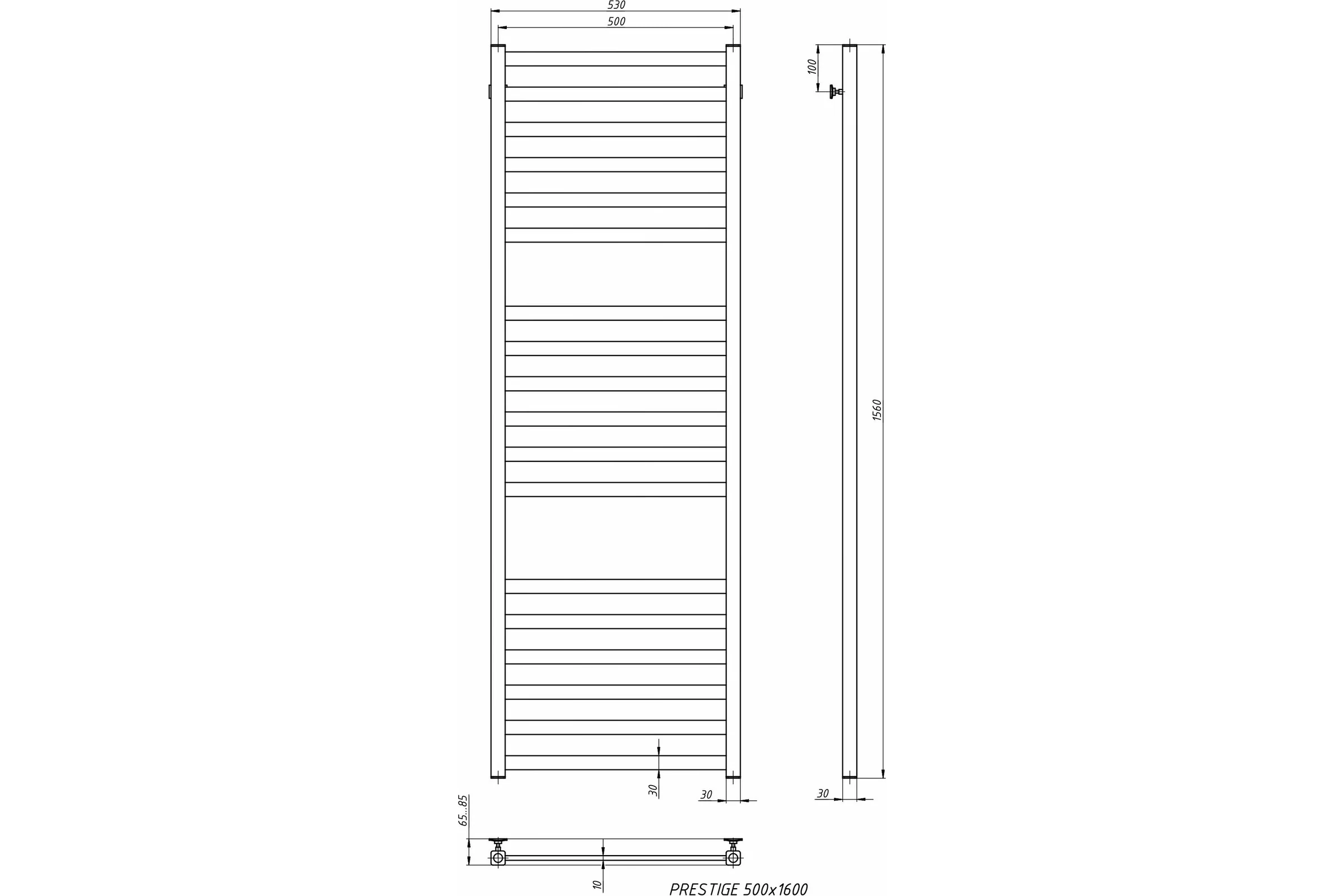 Водяной полотенцесушитель STINOX Prestige Luxe PR160L