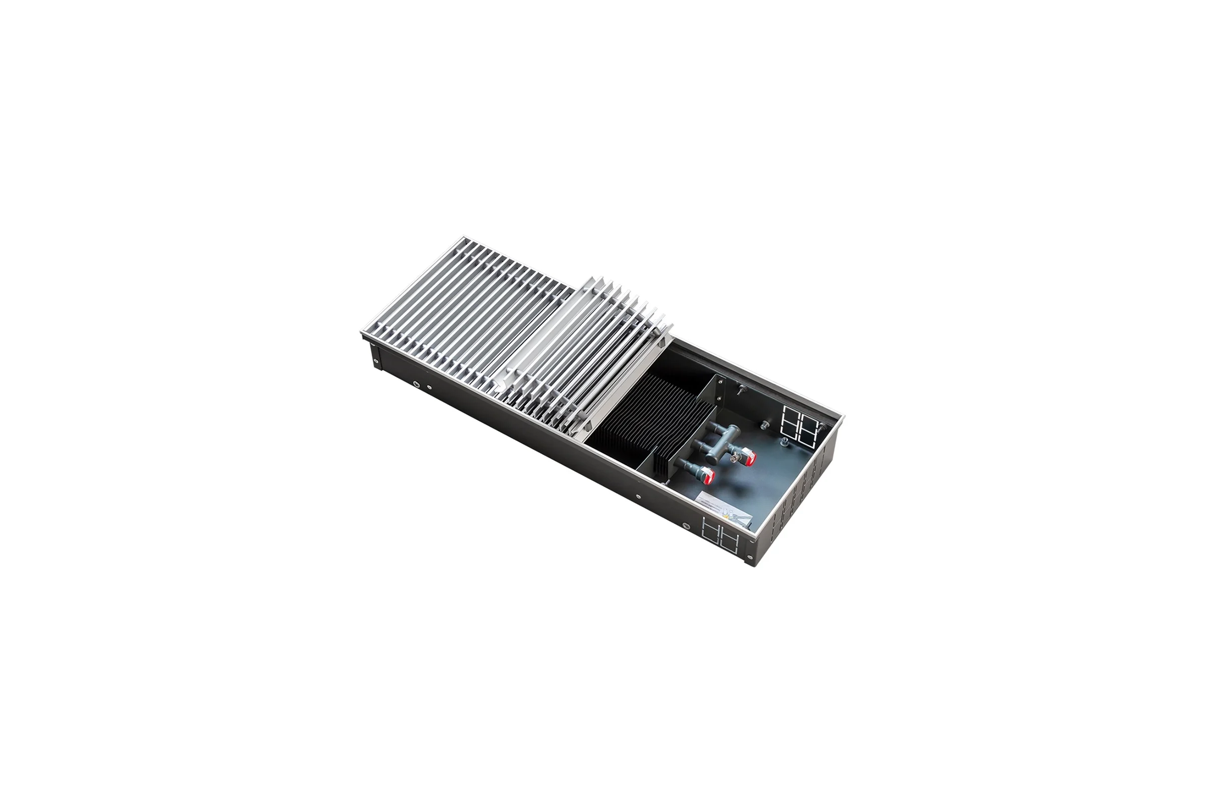 Встраиваемый внутрипольный конвектор TECHNO Power с решеткой KVZ 150-85-4800 RH07000116