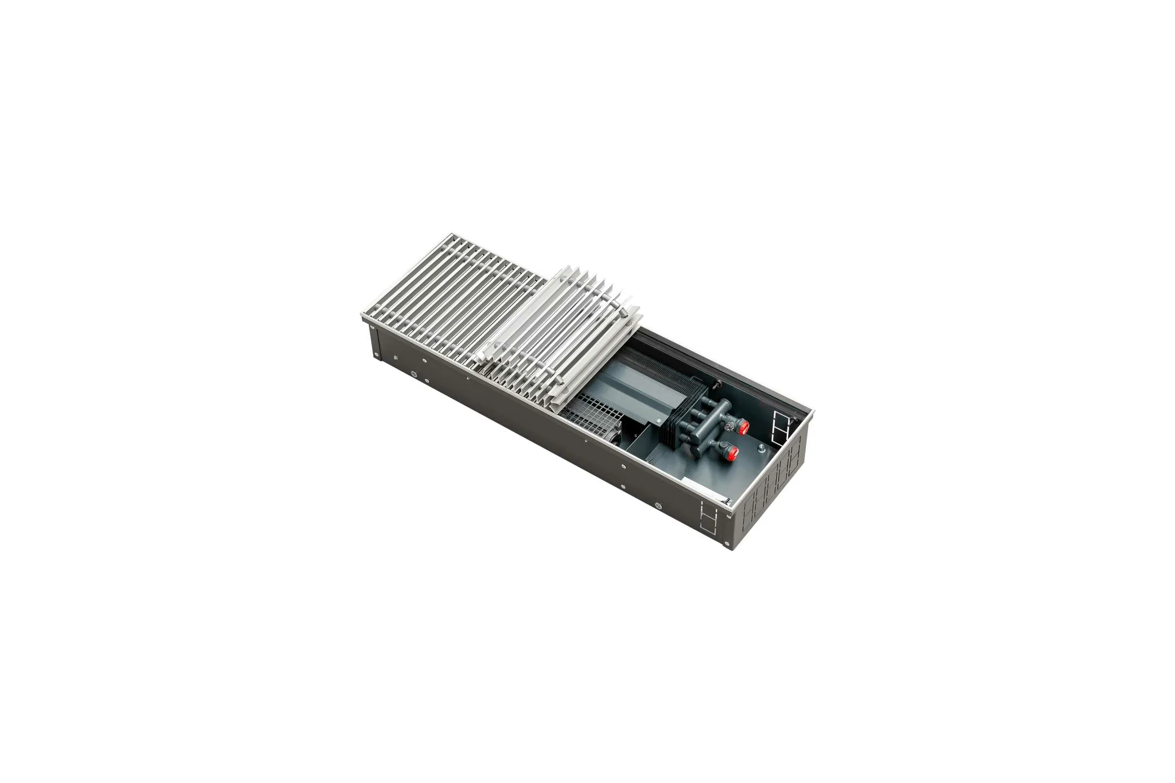 Встраиваемый внутрипольный конвектор TECHNO Power Vent с решеткой KVZVh 270-130-1500 RH07000630