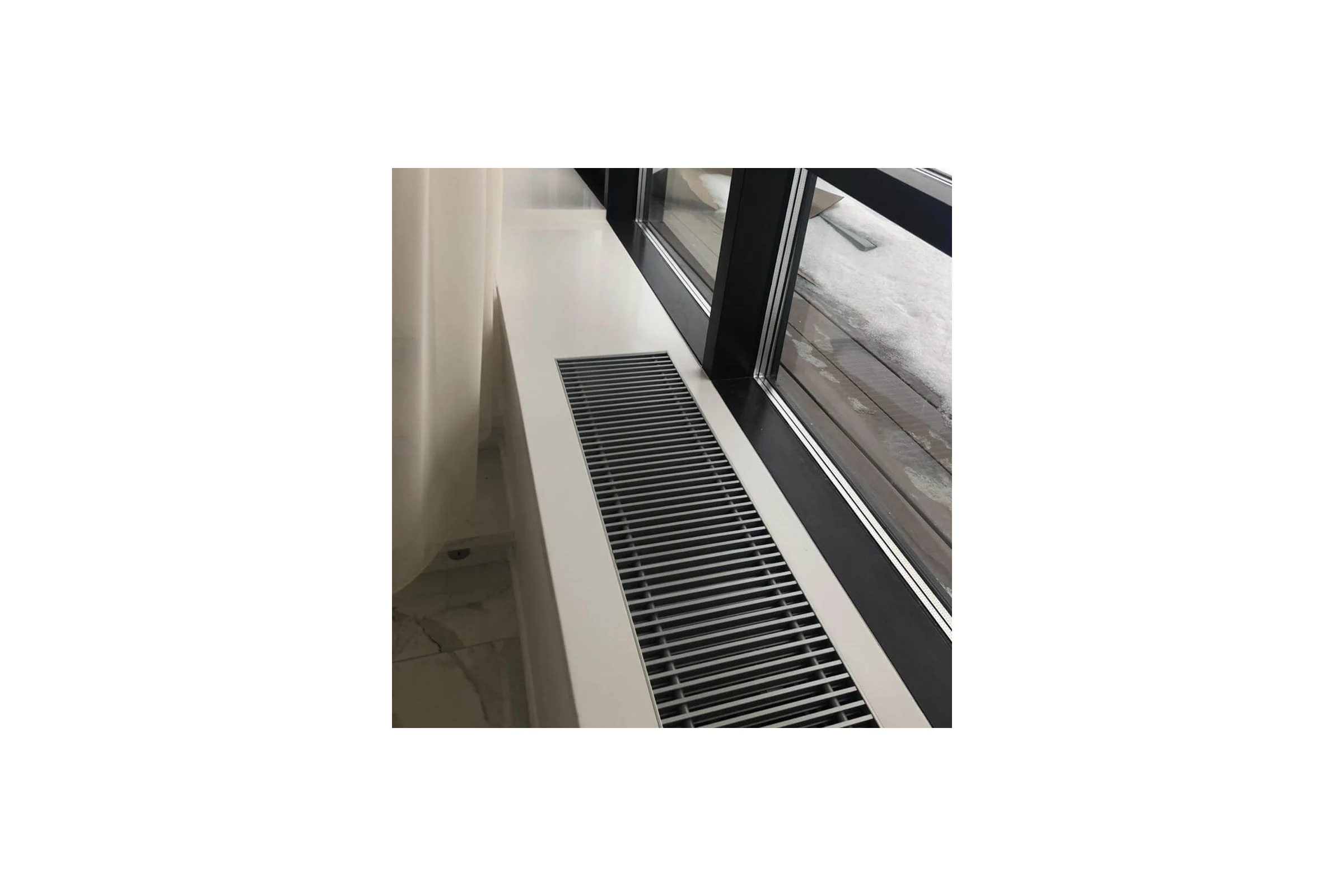 Встраиваемый внутрипольный конвектор TECHNO Power Vent с решеткой KVZVh 270-130-1500 RH07000630