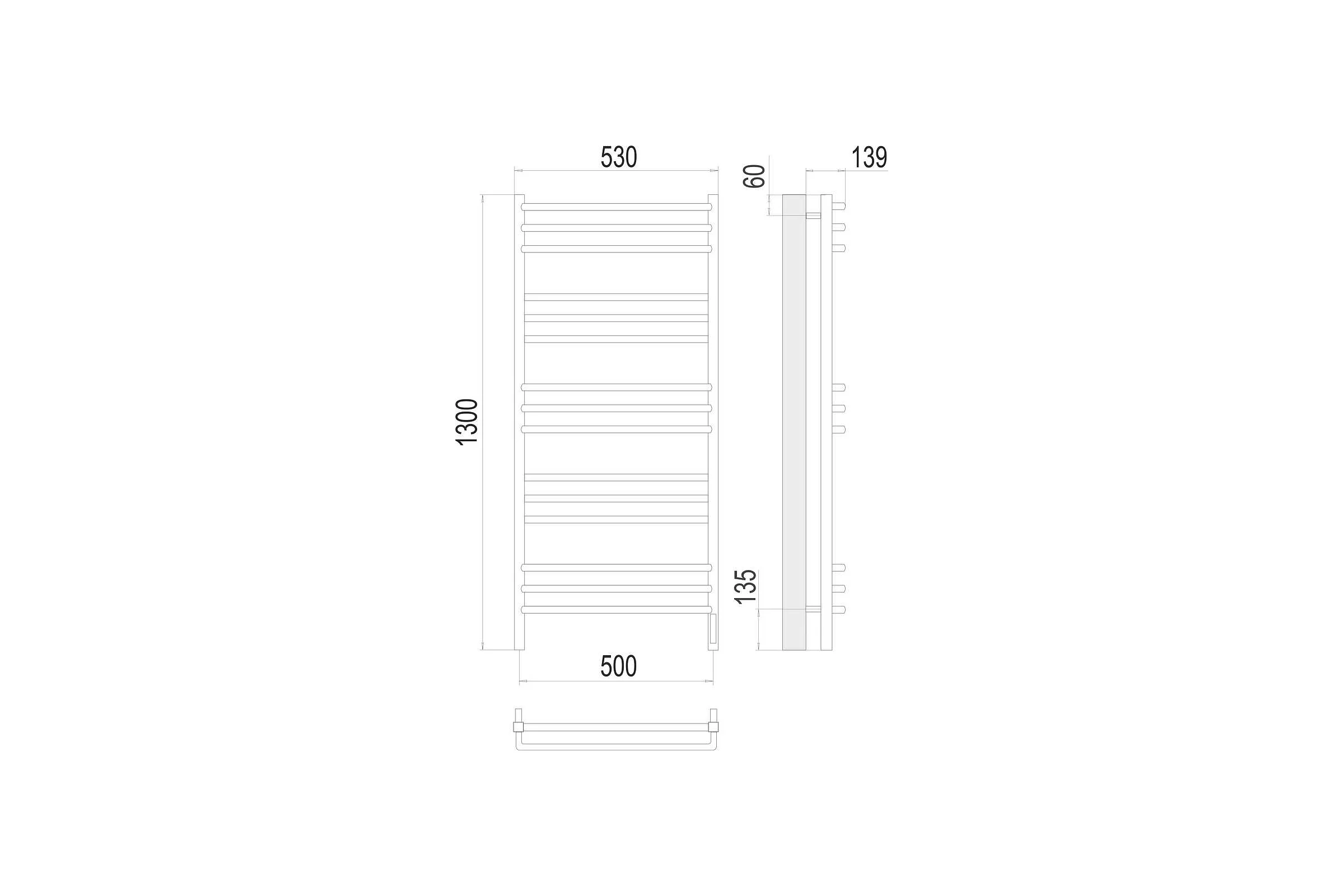 Полотенцесушитель Terminus Соренто sensor quick touch П15 500x1300 4670078531483
