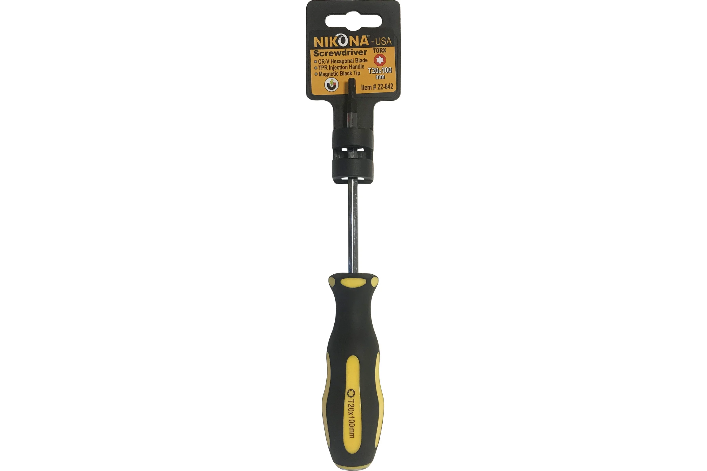 Отвертка NIKONA звездочка Torx Cr-V, T20x100 мм шестигранная 22-642