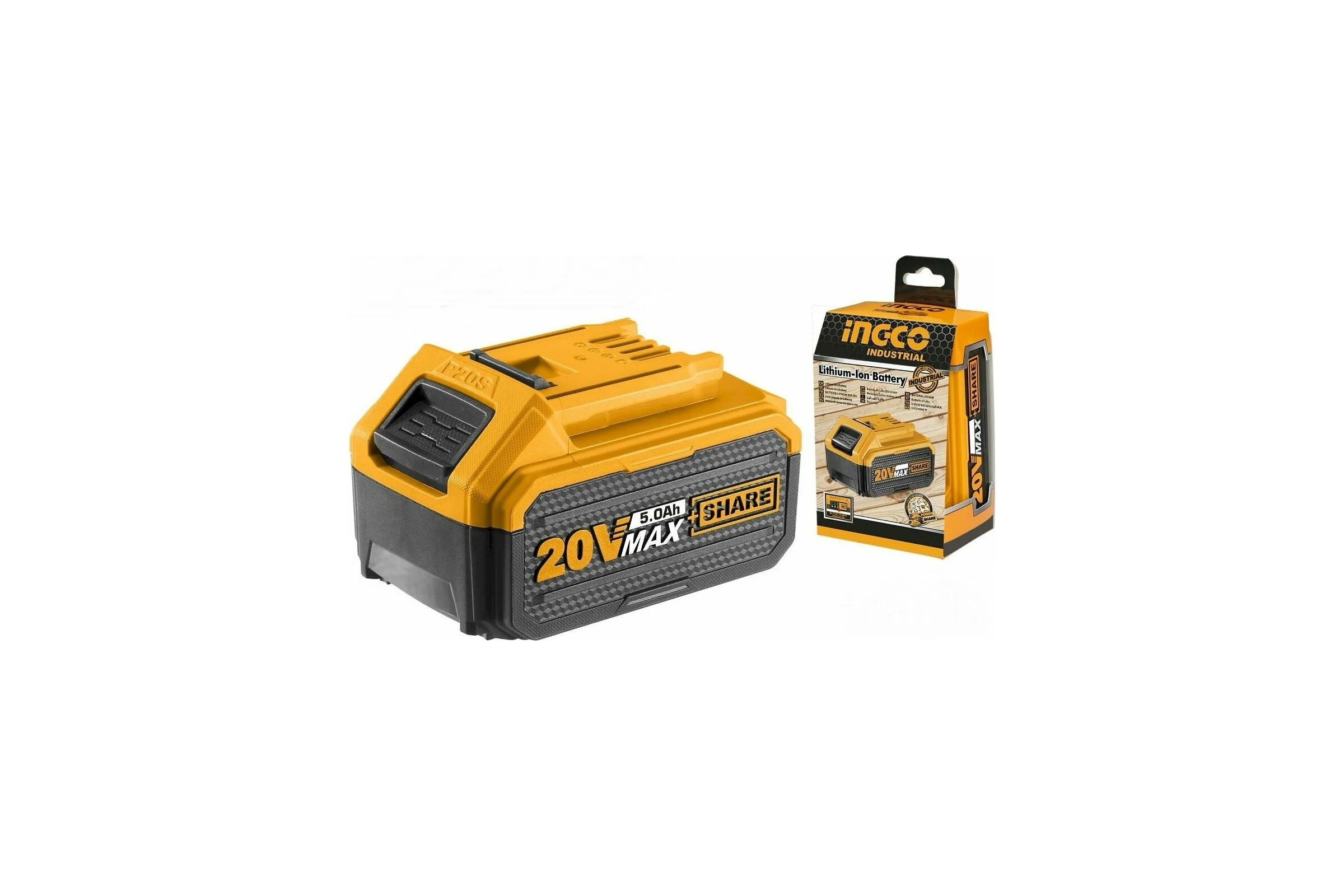Аккумуляторная батарея 20В/5.0Ач INGCO FBLI2003 INDUSTRIAL
