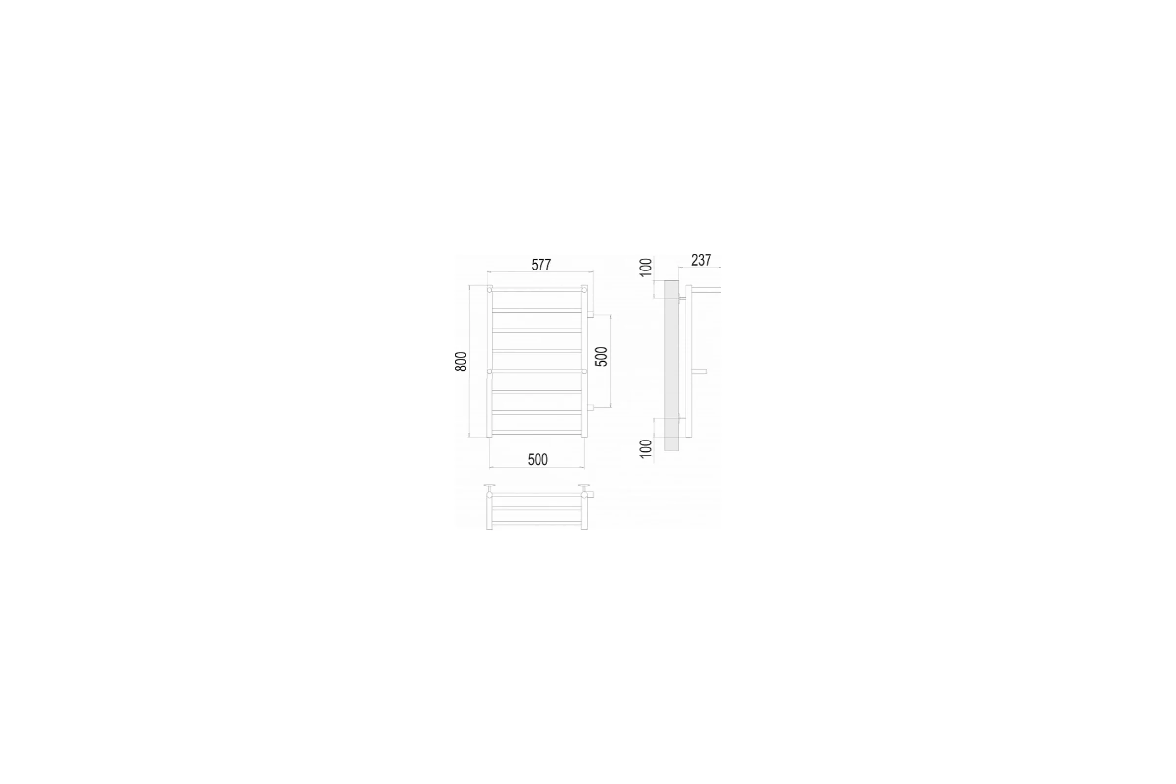 Полотенцесушитель Terminus Анкона П8 500x800 бп500 4670078529961